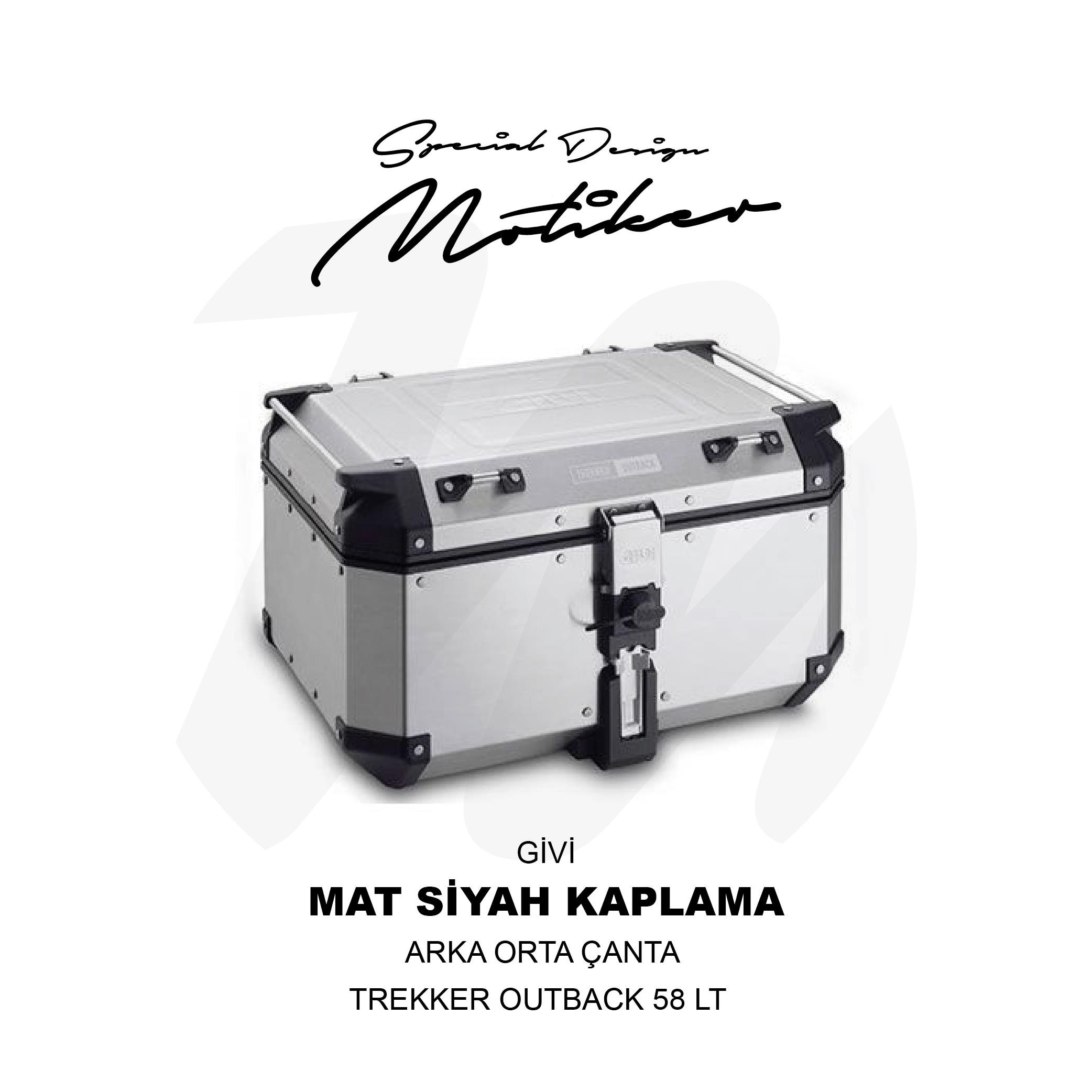 GİVİGİVİ TREKKER OUTBACK 58 LT ARKA ORTA ÇANTA UNIVERSAL MAT SİYAH KAPLAMA 
