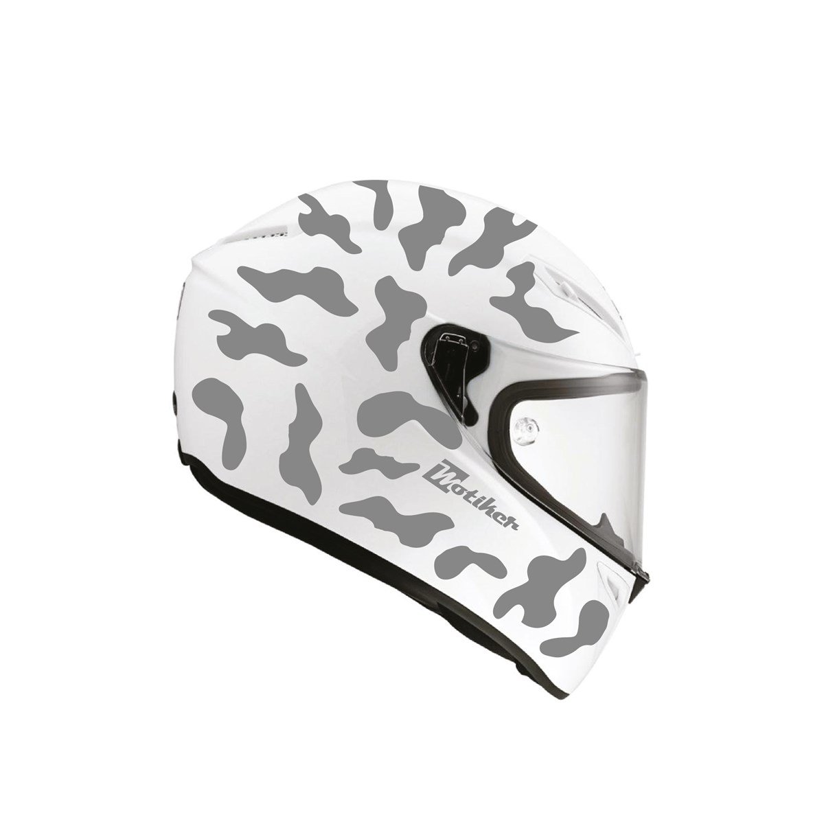 Gri Kamuflaj Kask Sticker Modeli 2