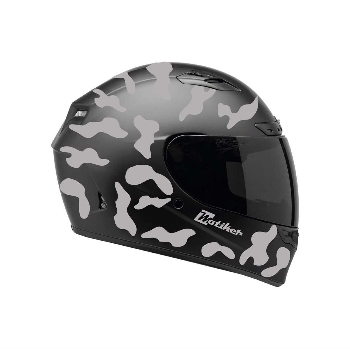 Gri Kamuflaj Kask Sticker Modeli