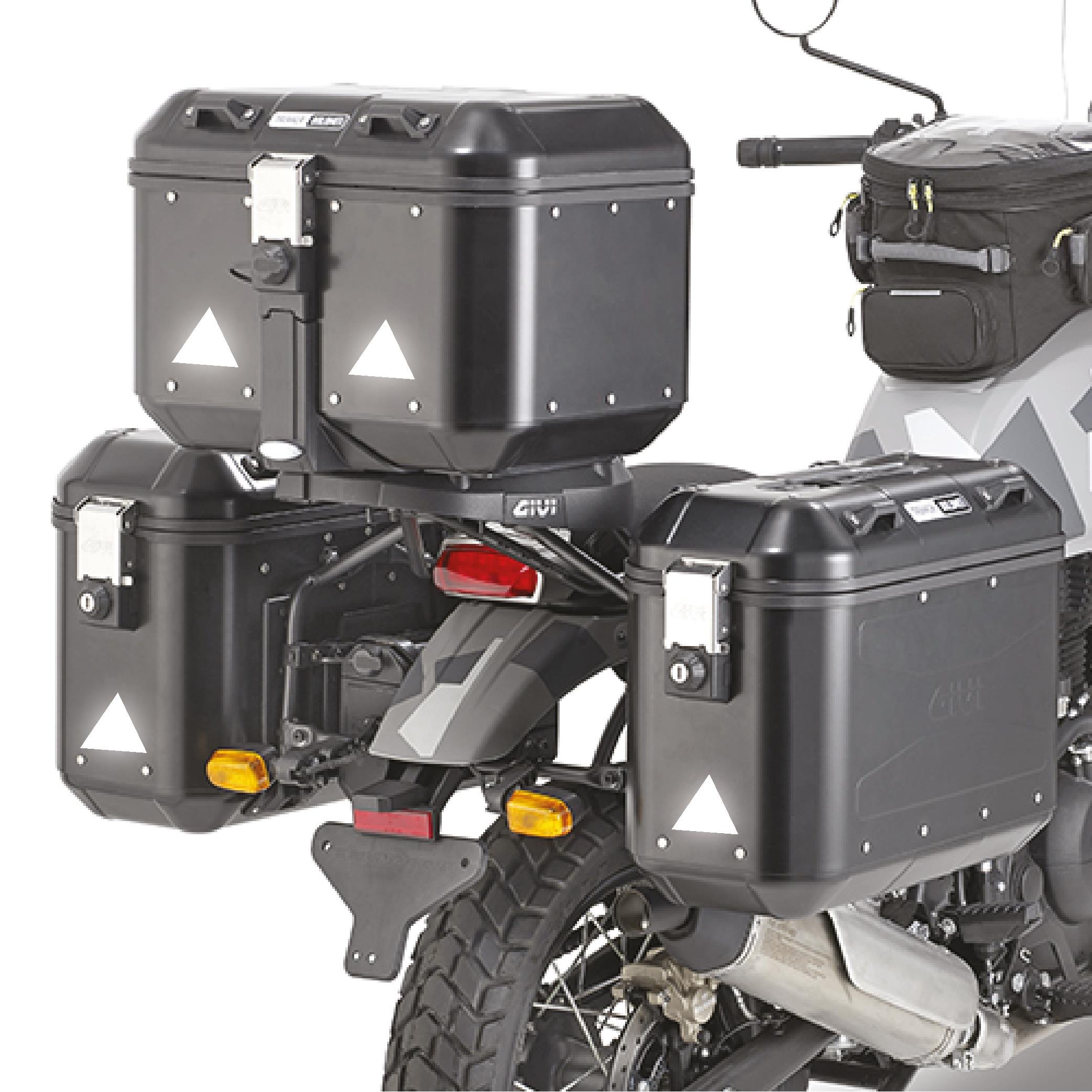 Reflective StickerGri Reflective (Reflektif) Üçgen Sticker Paketi 9'lu Otomobil Motosiklet Reflektif Parlayan Sticker Etiket Modeli