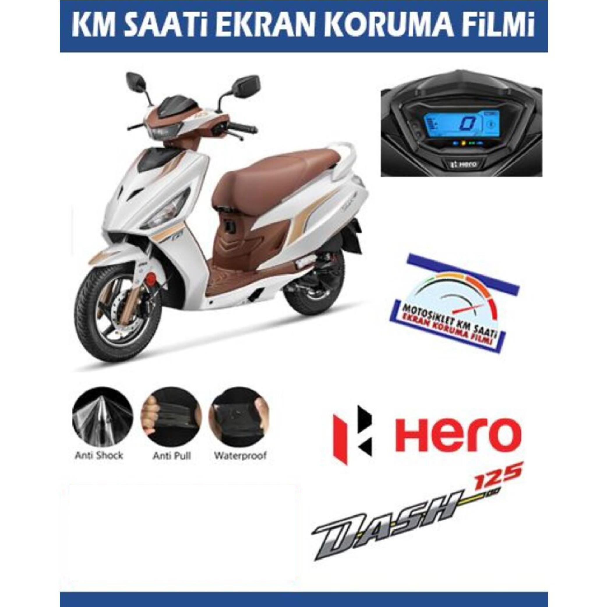 Ekran KorumasıHERO Dash 125 Serisi Motosiklet Ekran Km Koruyucu