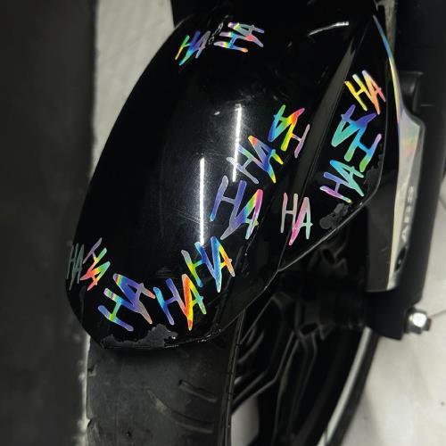 MARKALARHologram Motosiklet Ha Ha Ha Sticker Etiket Modeli