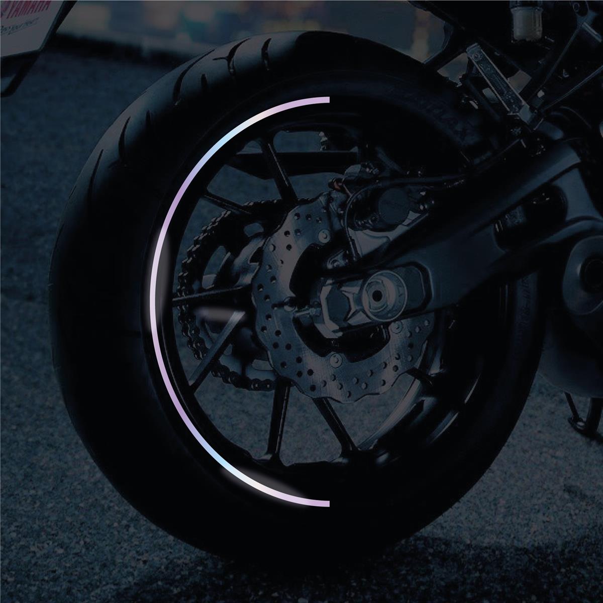 Hologram Yarım Daire Jant Sticker Etiket Modeli