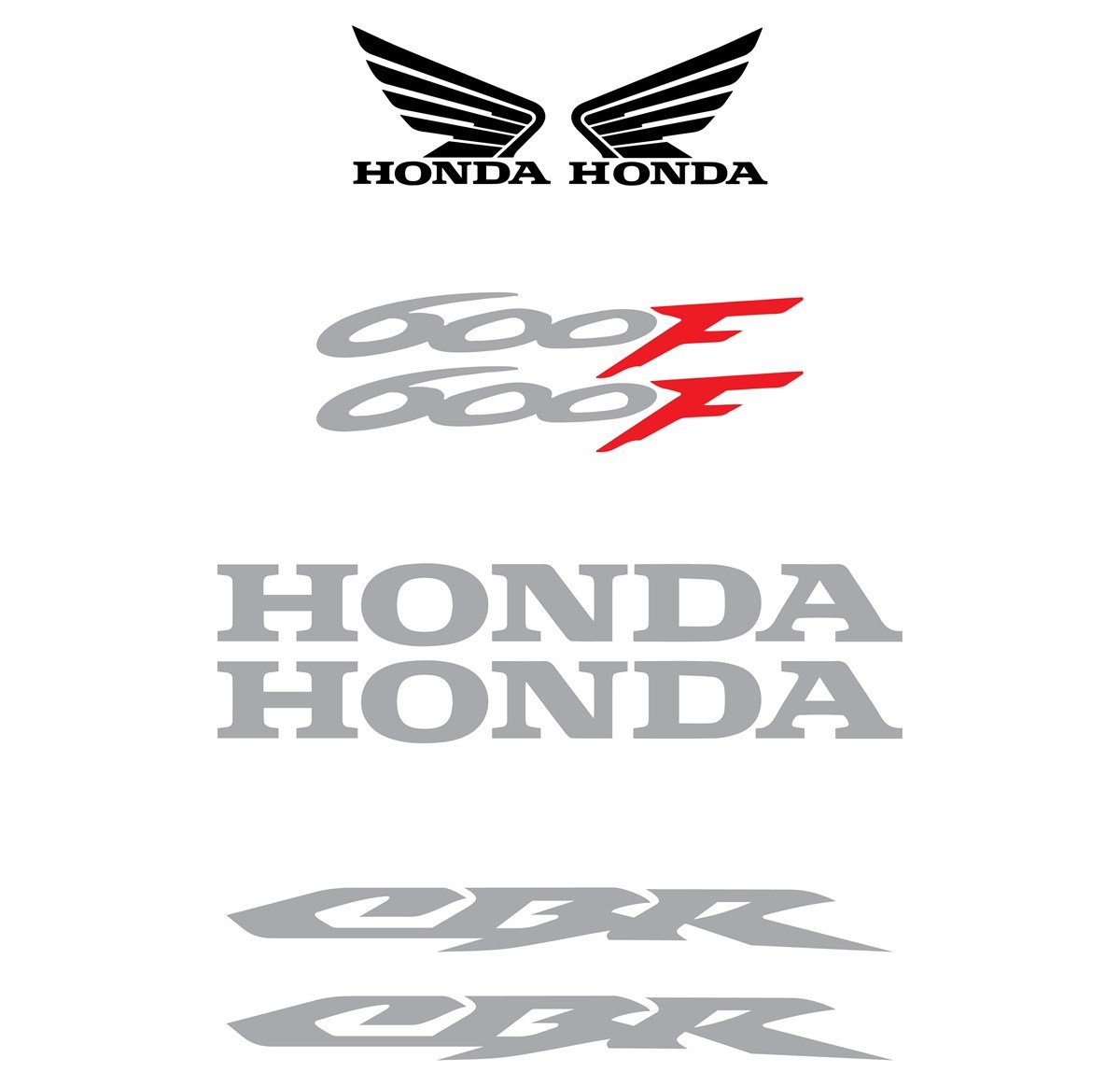 Honda 600F Orjinal Tasarım Yazı Sticker Etiket Modeli