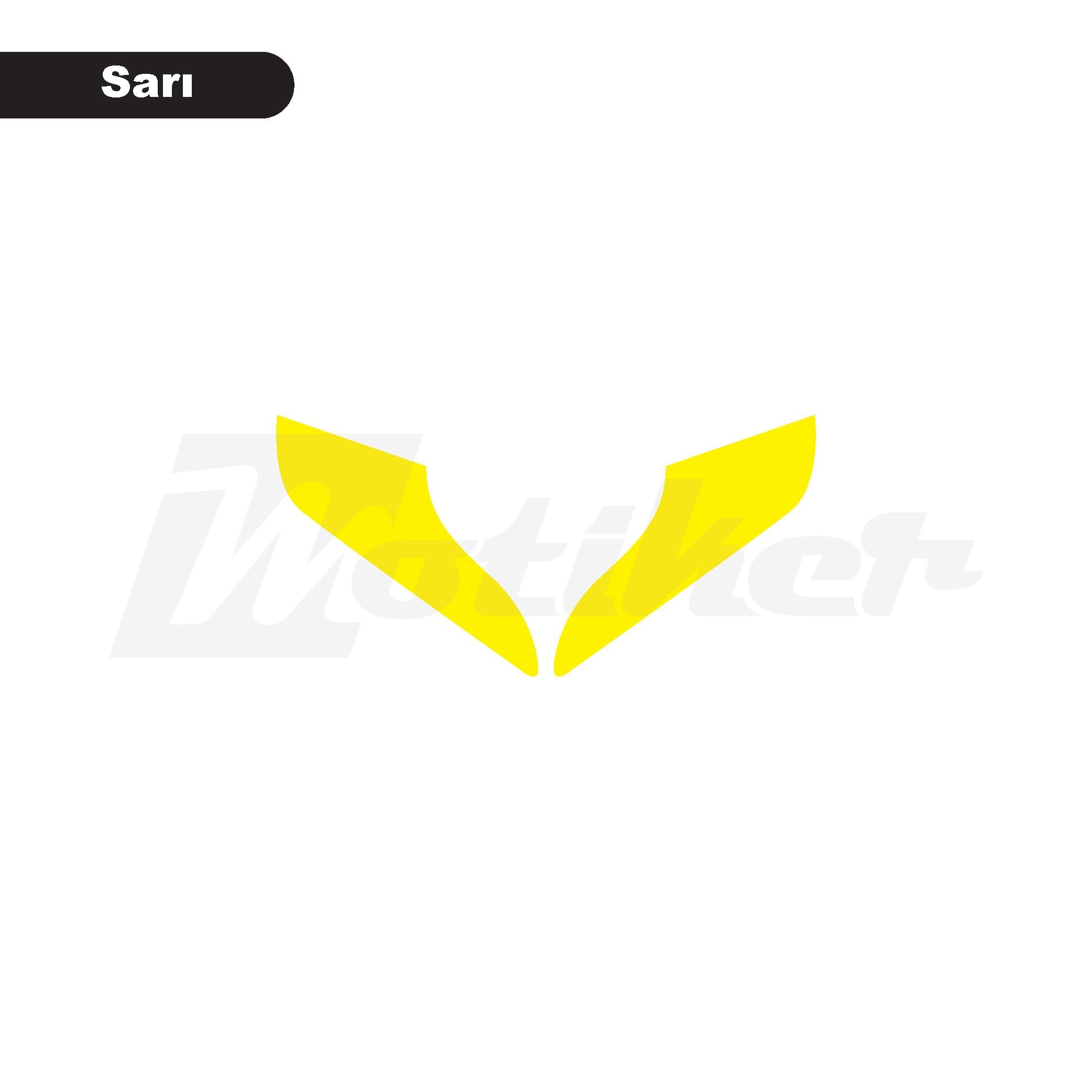 ActiviaHonda Activa Yeni Kasa Far Sticker Kaplama Renkli Sarı