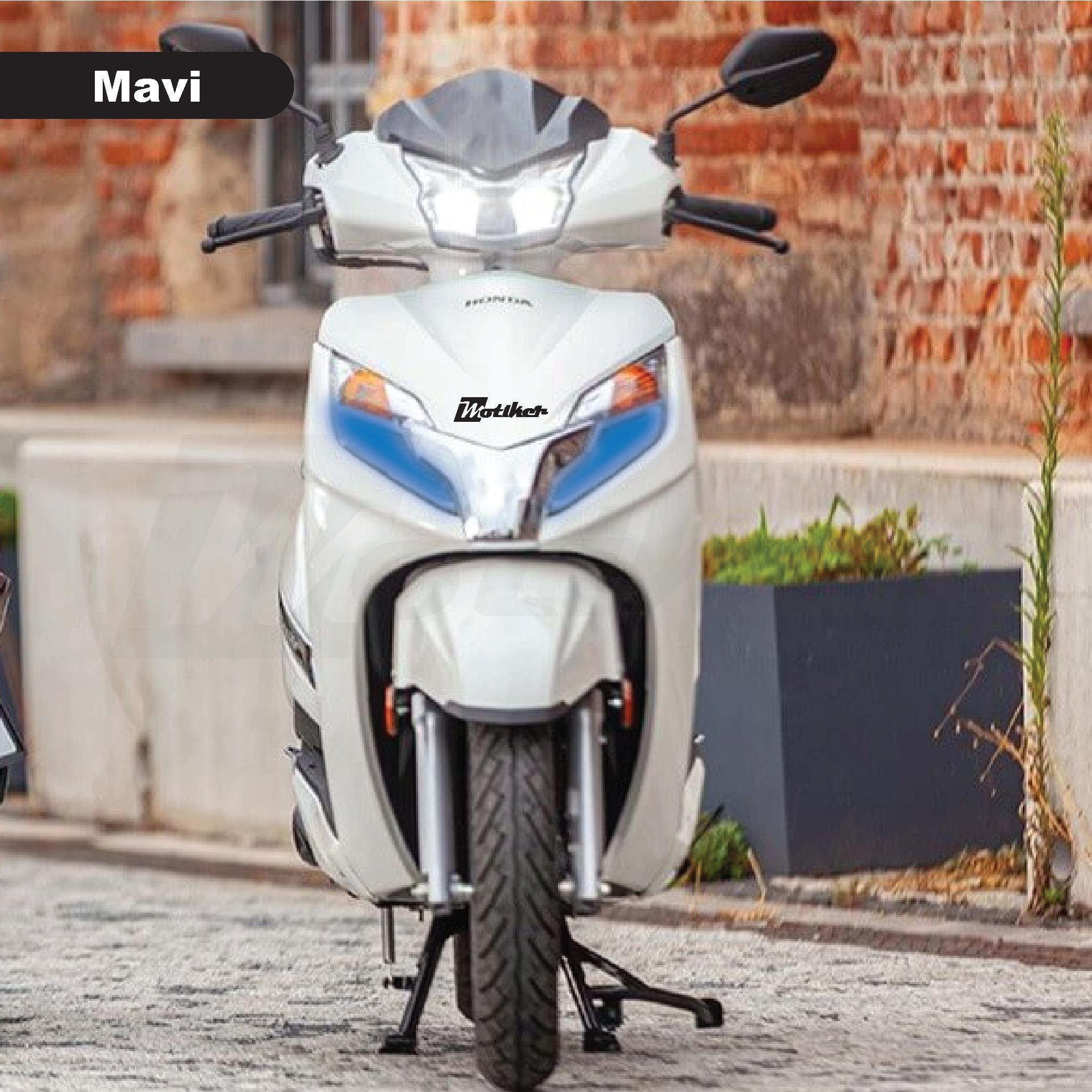 ActiviaHonda Activa Yeni Kasa Far Sticker Kaplama Renkli Mavi