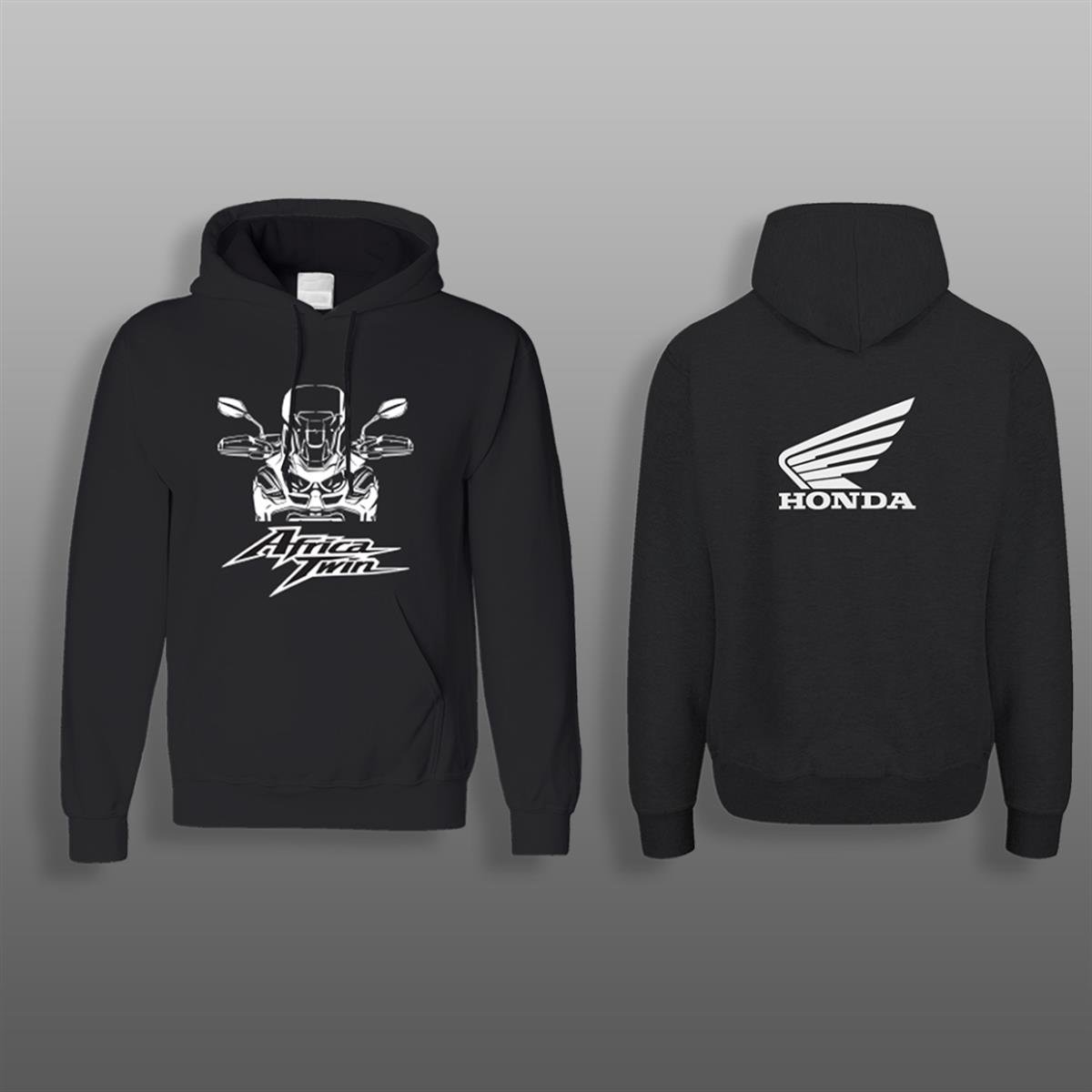 Honda Africa Twin Silüet Siyah Sweatshirt Modeli