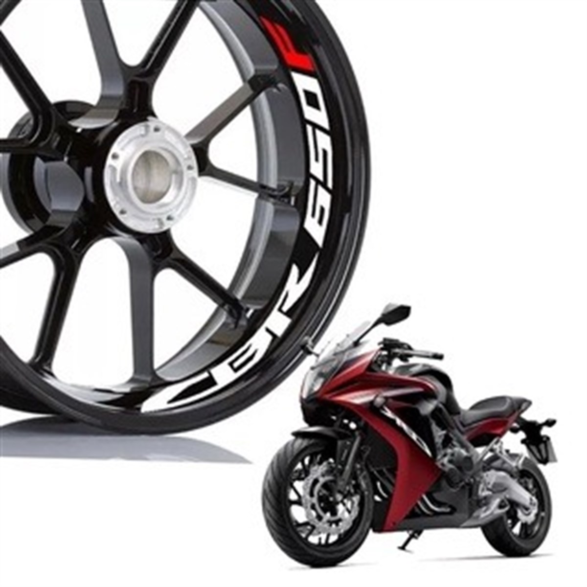 Honda CBR 650F Jant Şeridi Sticker Etiket Modeli