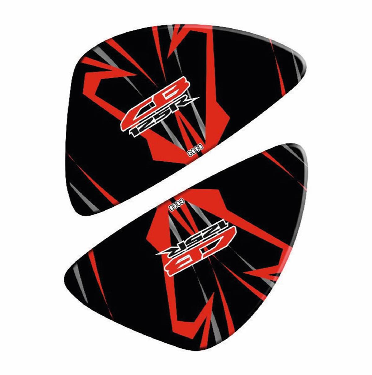 Honda CBR125 Black Designed Yan Depo Pad Damla Sticker Modeli