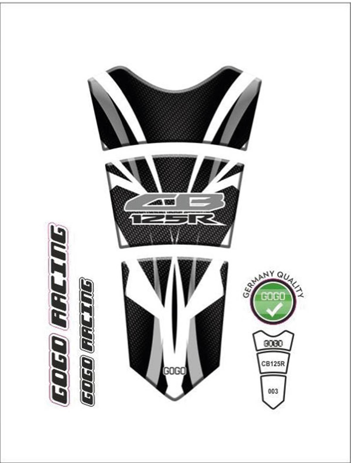 Honda CBR125 Tank Pad Sticker Etiket Model