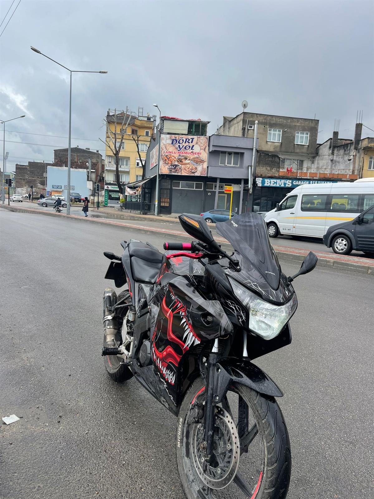 Honda CBR125R Venom Parça Sticker Baskılı Model