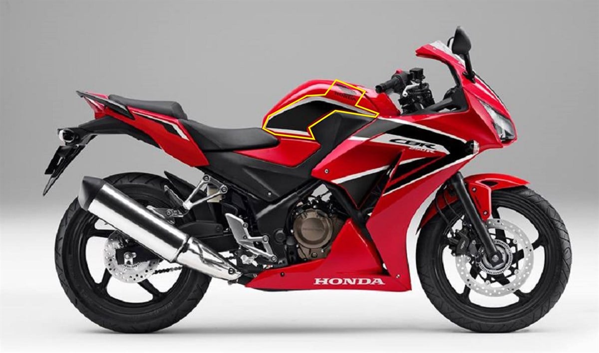 Honda Cbr250R 2017 Kırmızı Sol Depo Grenaj Sticker