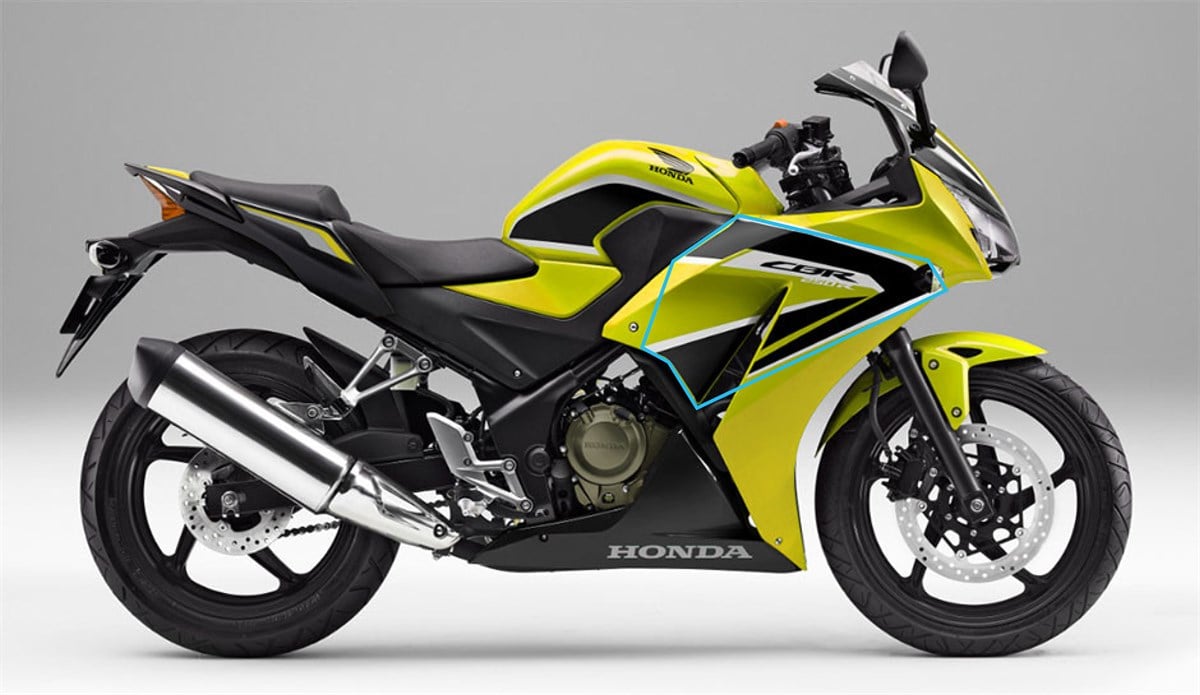 Honda Cbr250R 2017 Yeşil Sol Grenaj Sticker