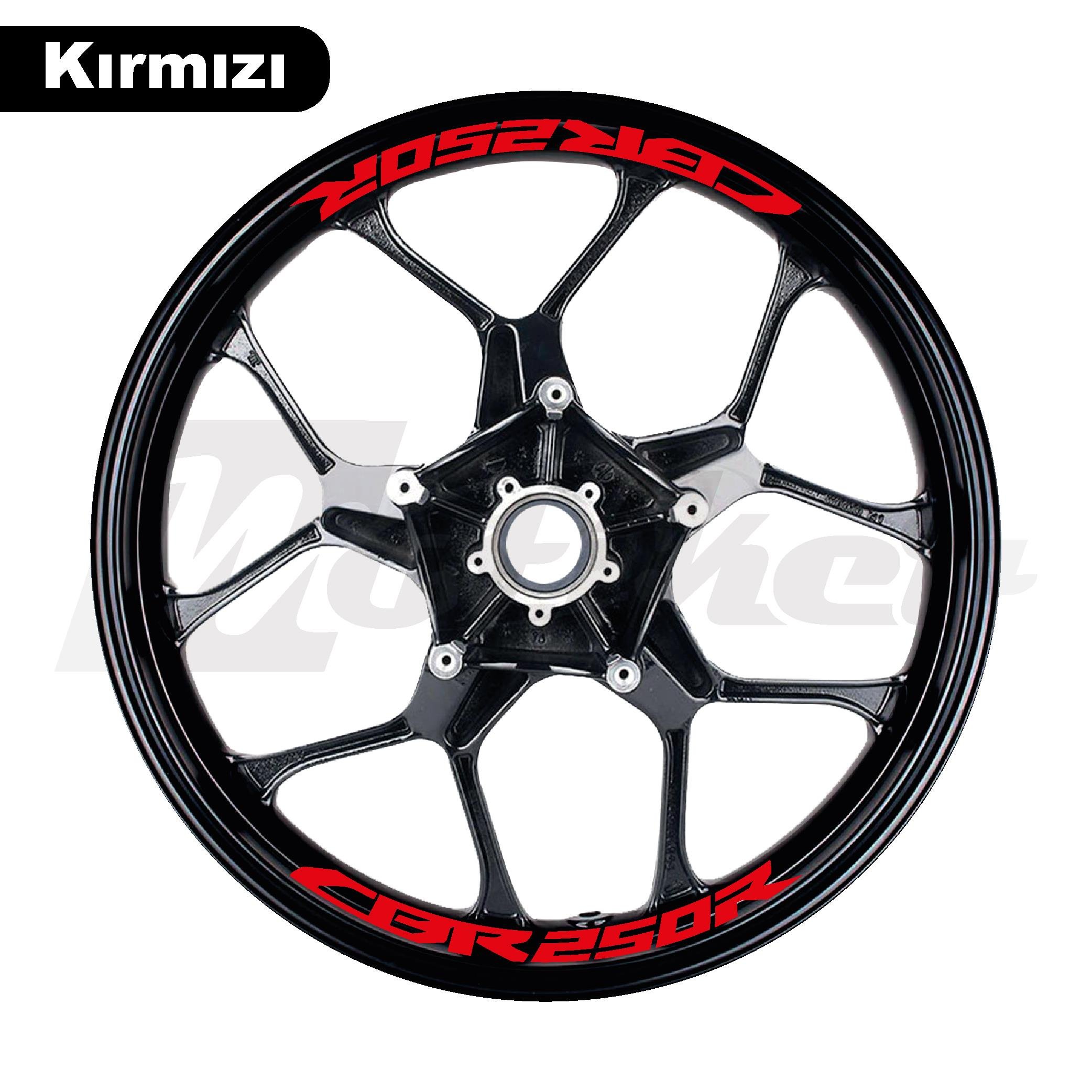 CBR250RHonda CBR250R Jant İçi Sticker Etiket Modeli Kırmızı Renk