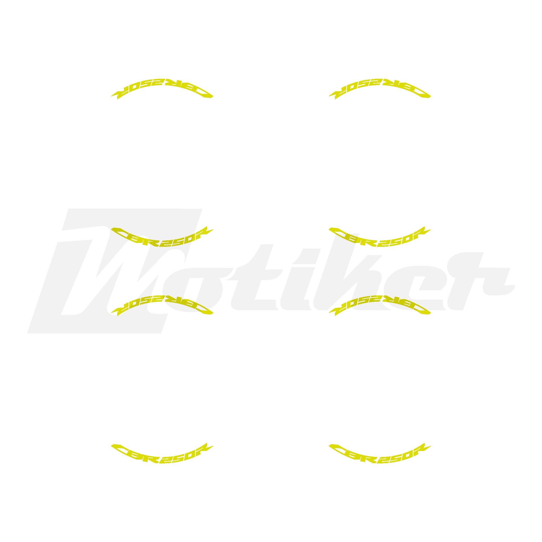 CBR250RHonda CBR250R Jant İçi Sticker Etiket Modeli Neon Sarı (Yeşil) Renk