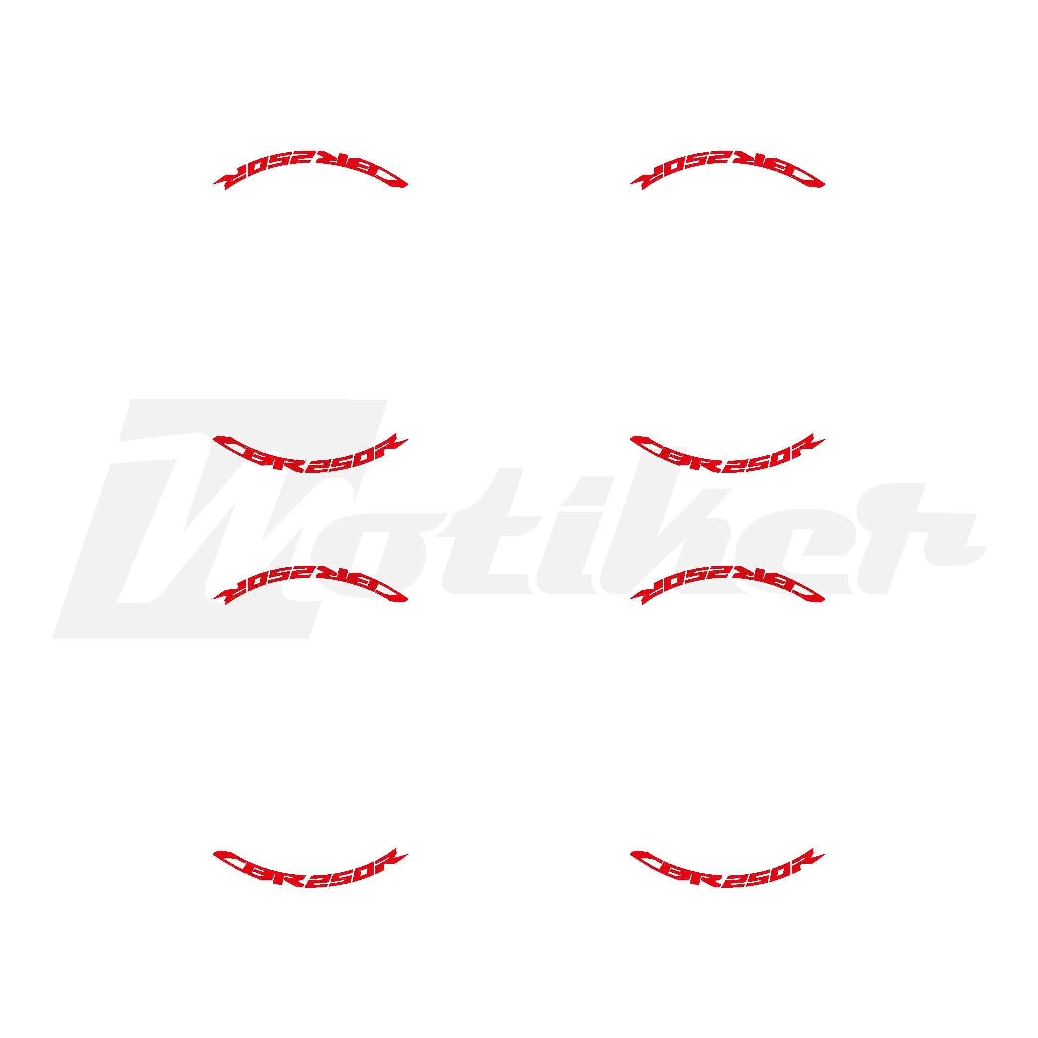 CBR250RHonda CBR250R Jant İçi Sticker Etiket Modeli Kırmızı Renk