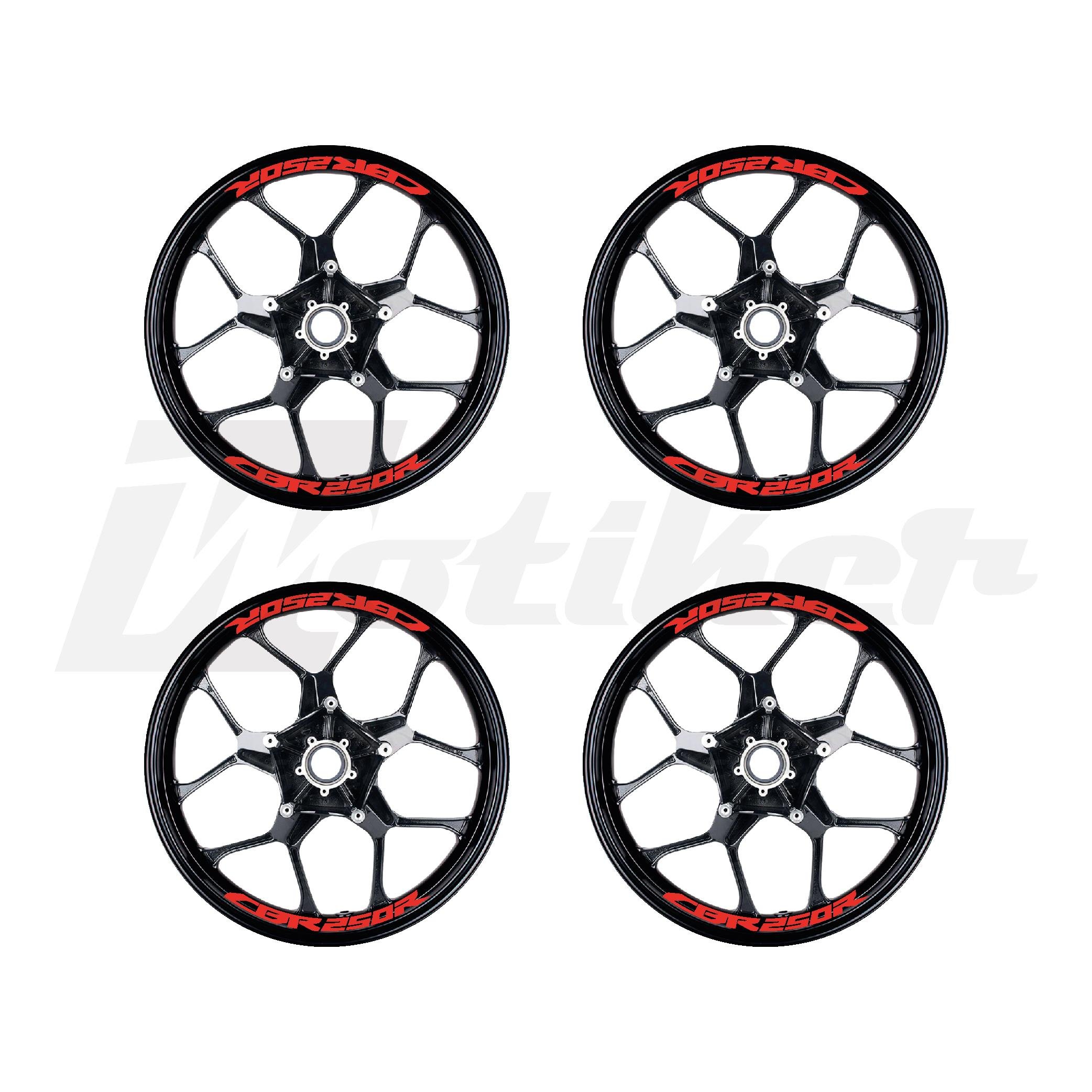 CBR250RHonda CBR250R Jant İçi Sticker Etiket Modeli Neon Turuncu (Kırmızı) Renk