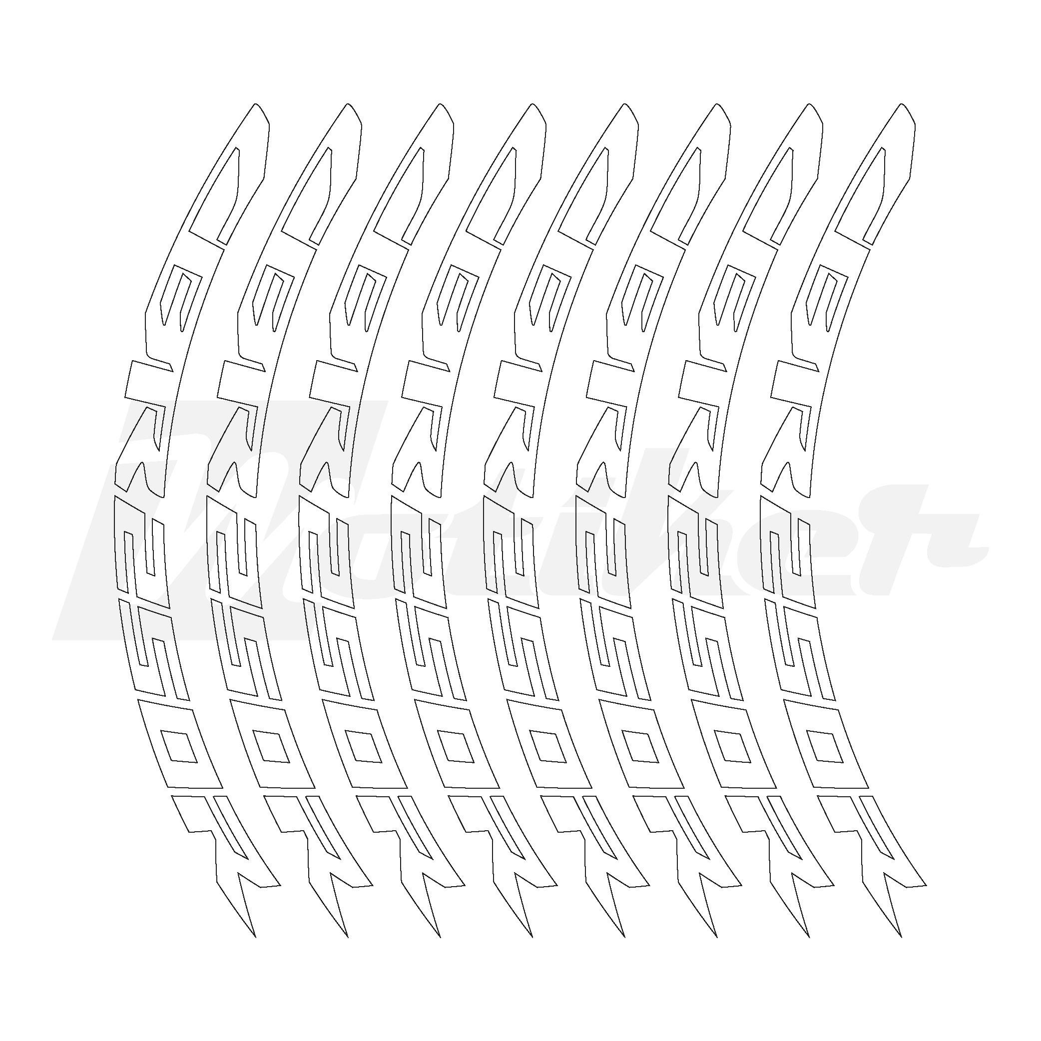 CBR250RHonda CBR250R Jant İçi Sticker Etiket Modeli Beyaz Renk 