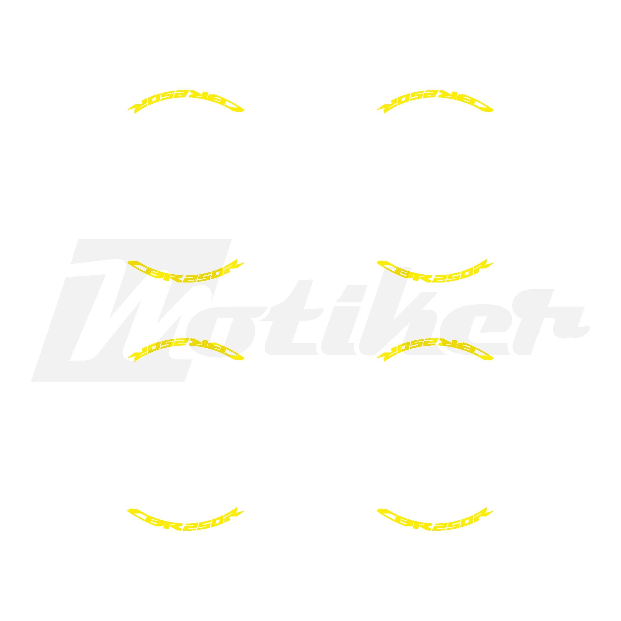 CBR250RHonda CBR250R Jant İçi Sticker Etiket Modeli Sarı Renk
