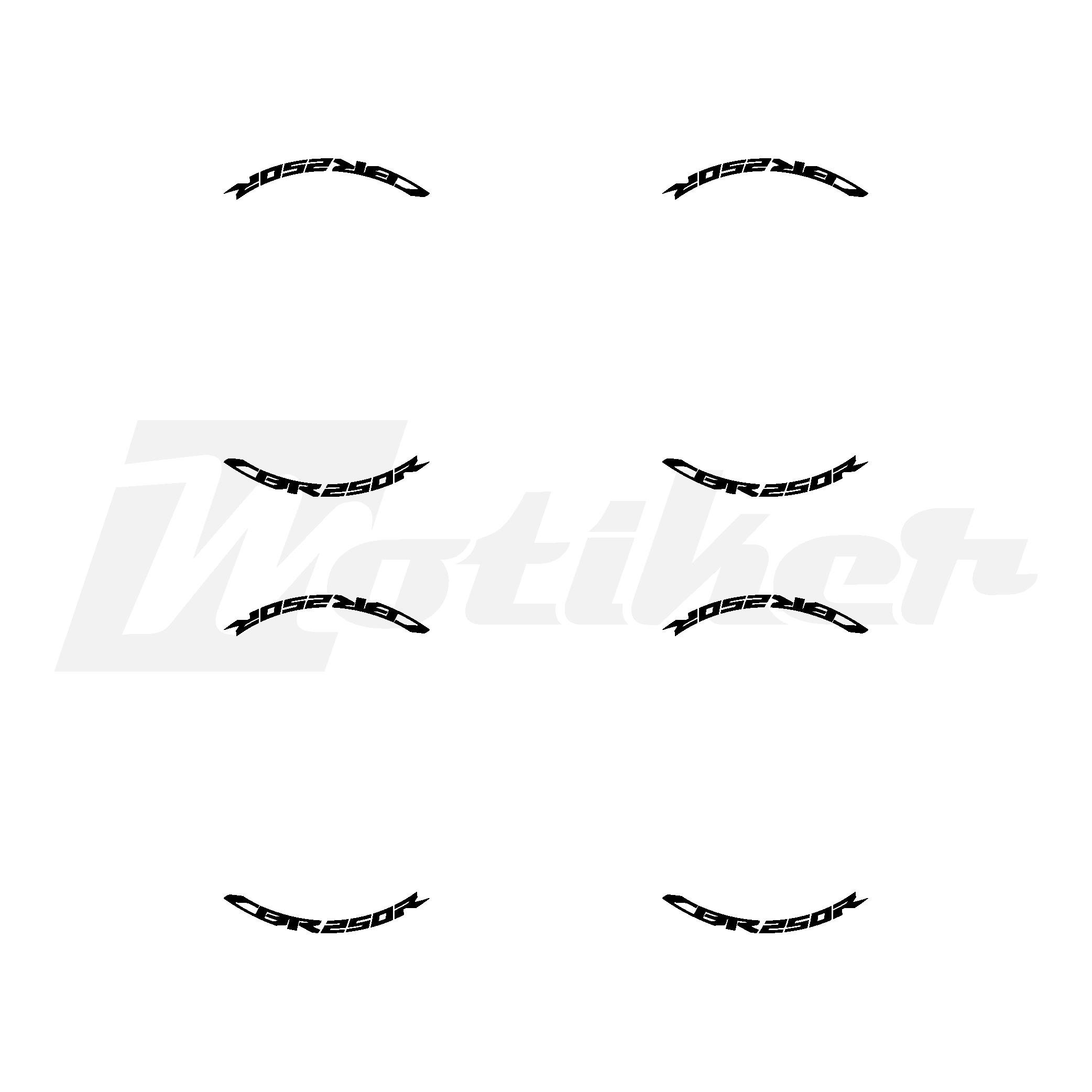 CBR250RHonda CBR250R Jant İçi Sticker Etiket Modeli Beyaz Renk 