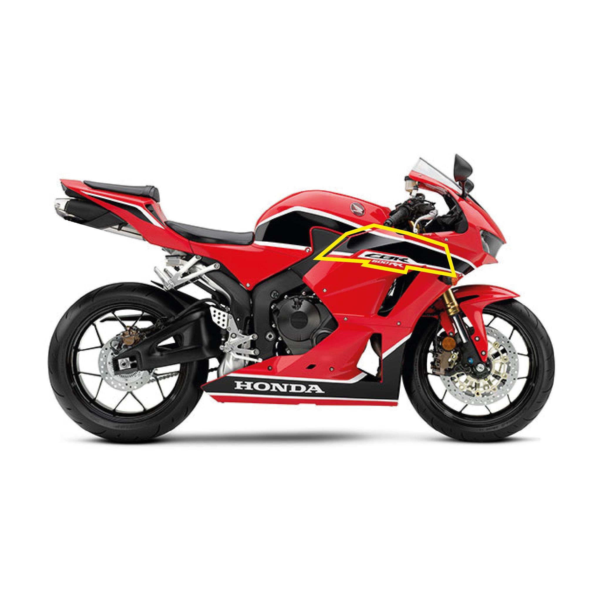 Alt Sakal Grenaj StickerHonda CBR600RR 2017 Sağ Grenaj  Sticker Etiket Model