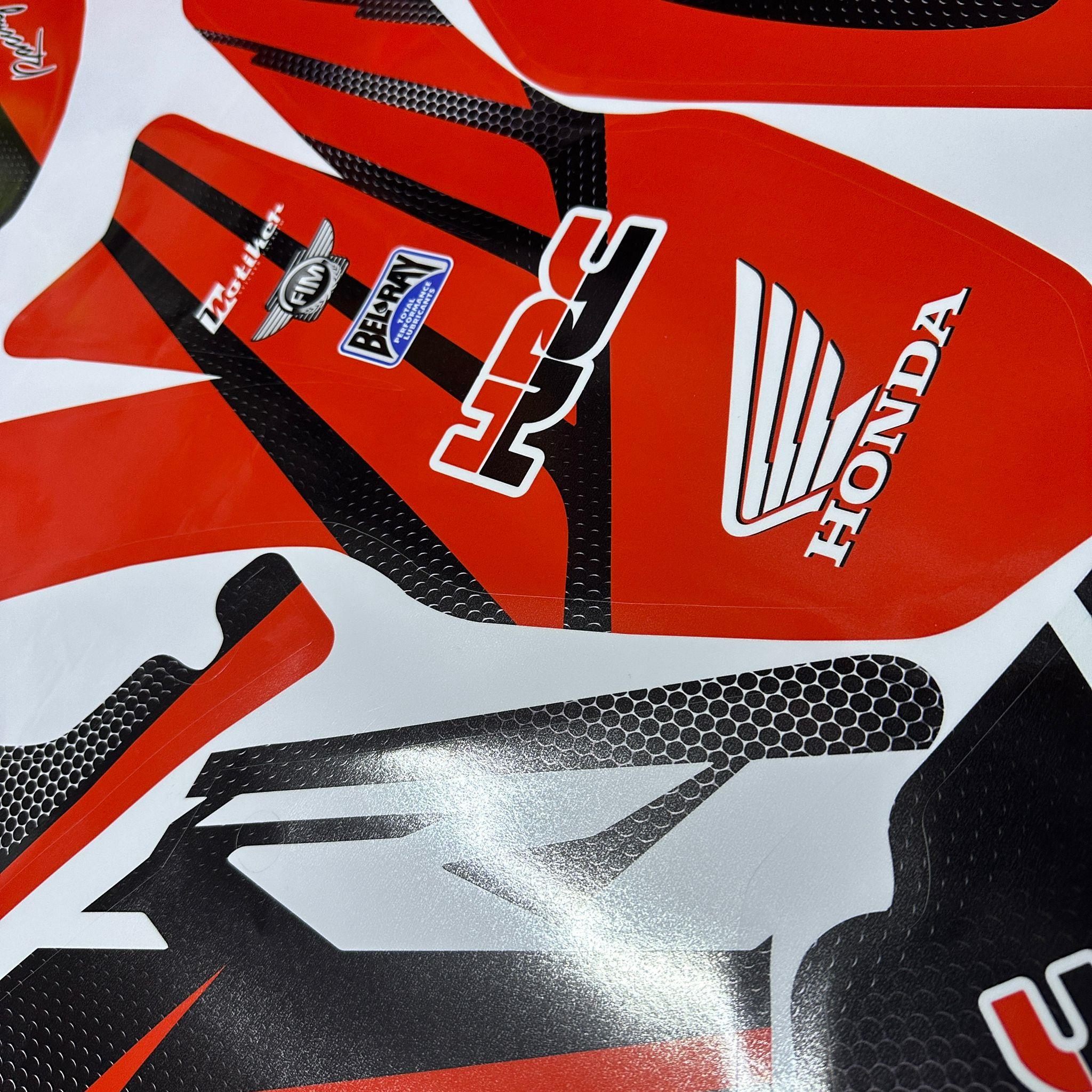 MotosikletHonda CRF 250 L Karbon Kırmızı Racing Tasarım Sticker Etiket Modeli