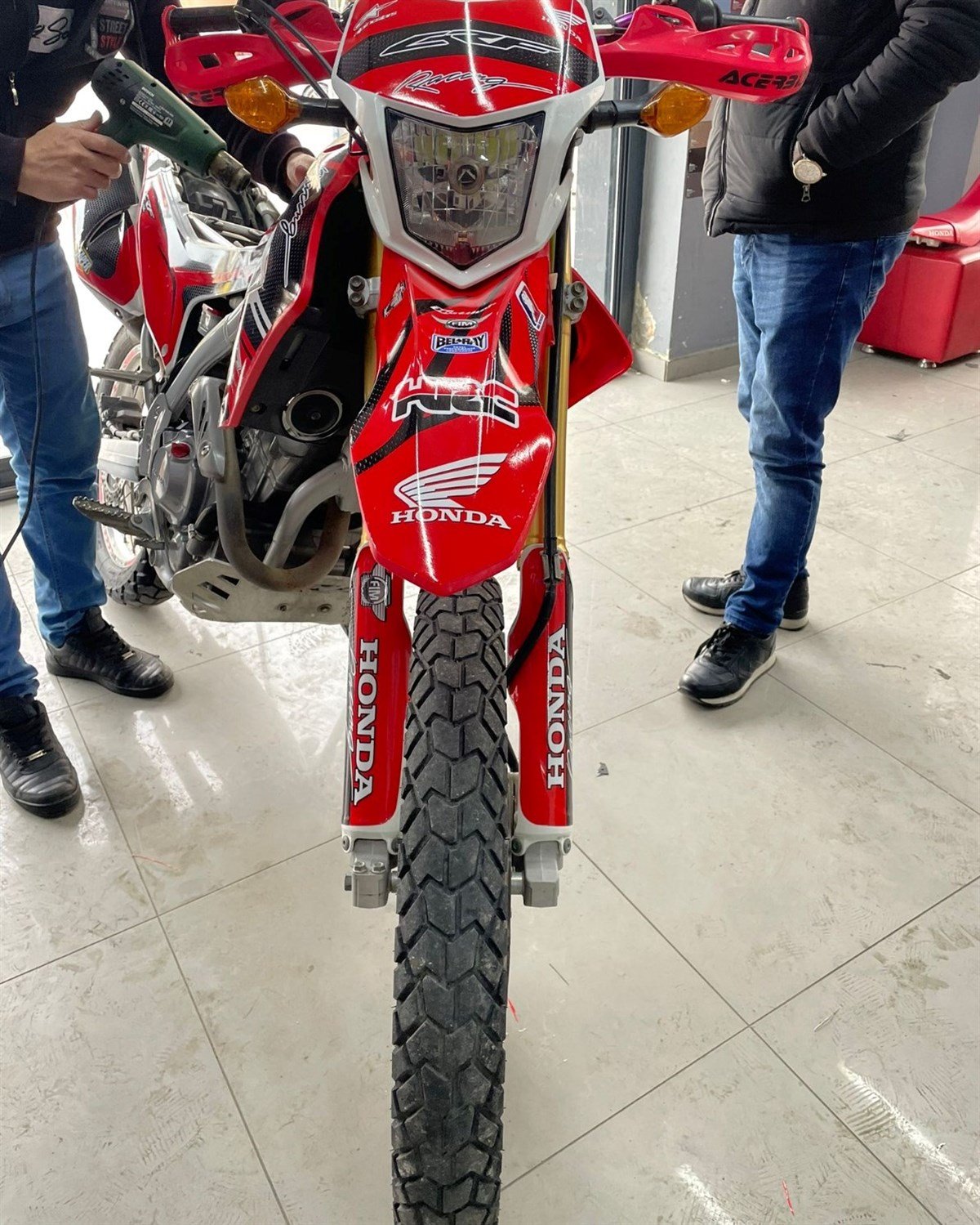 Honda CRF 250 L Karbon Kırmızı Racing Tasarım Sticker Etiket Modeli