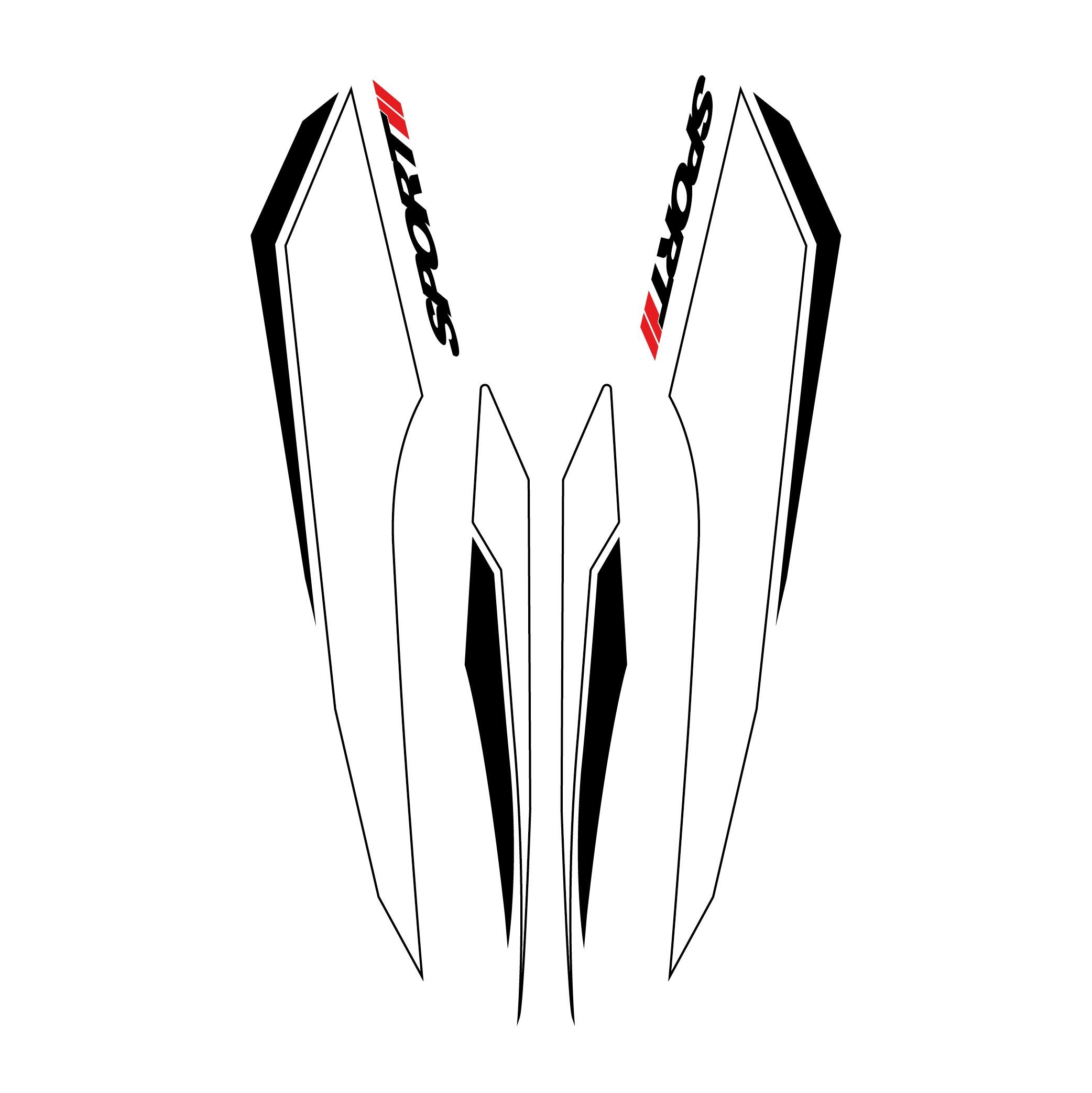 FORZA 250Honda Forza Sport 250 2024 Sticker HRC Modeli Siyah Beyaz