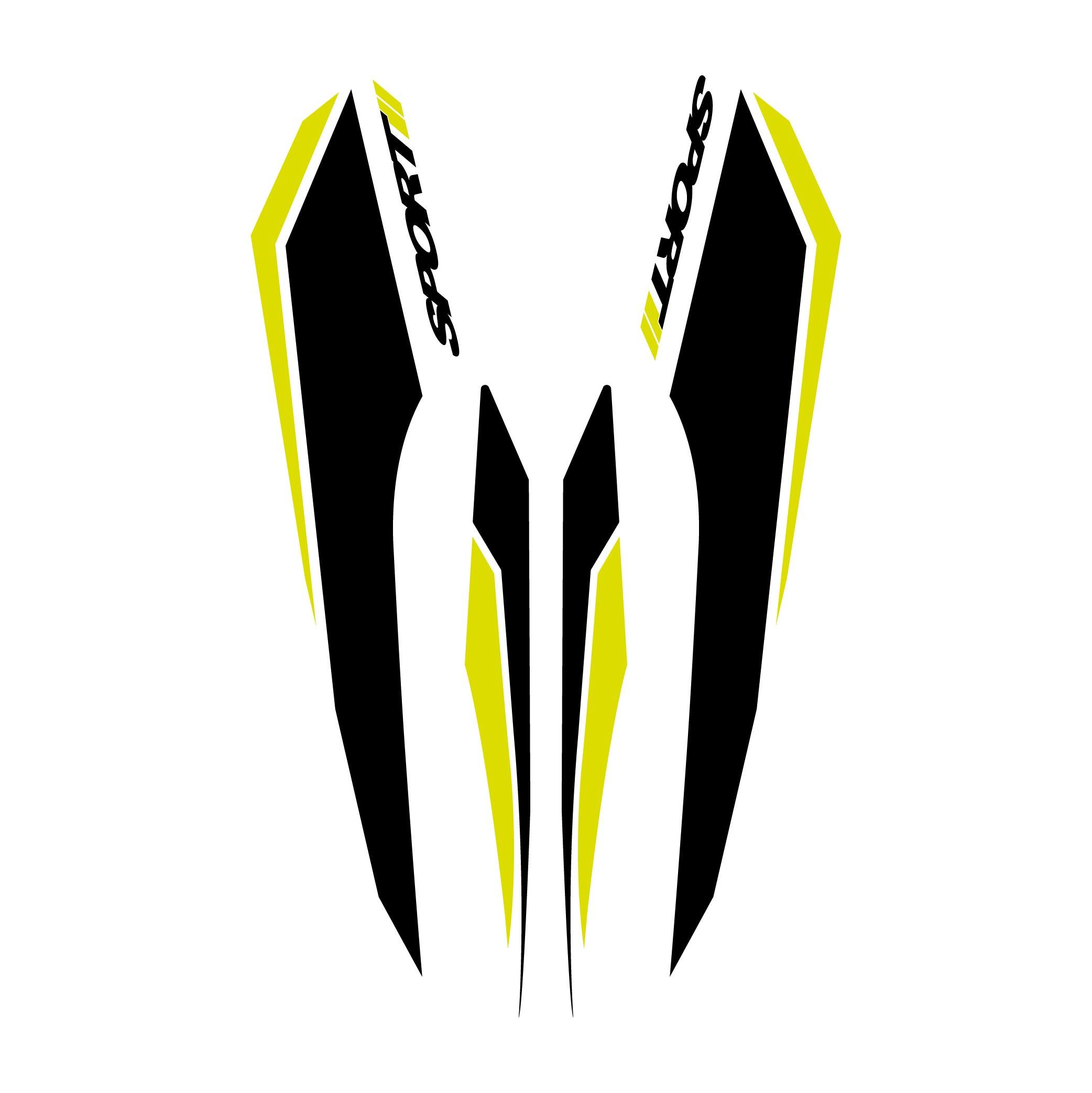 FORZA 250Honda Forza Sport 250 2024 Sticker HRC Modeli Siyah Neon Sarı (Yeşil)