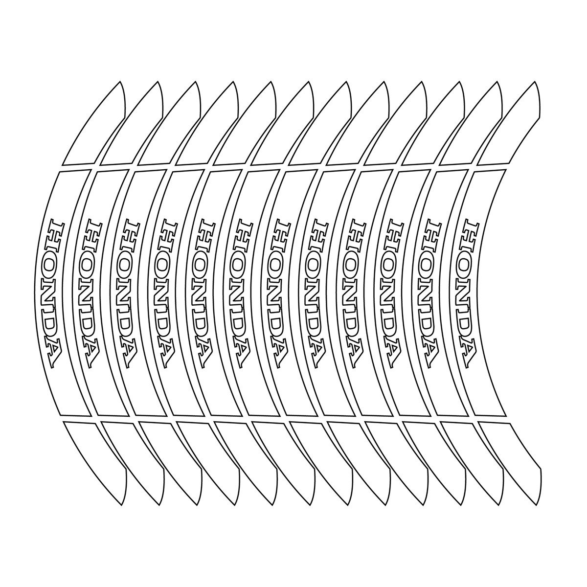 Honda İç Dış Jant Sticker