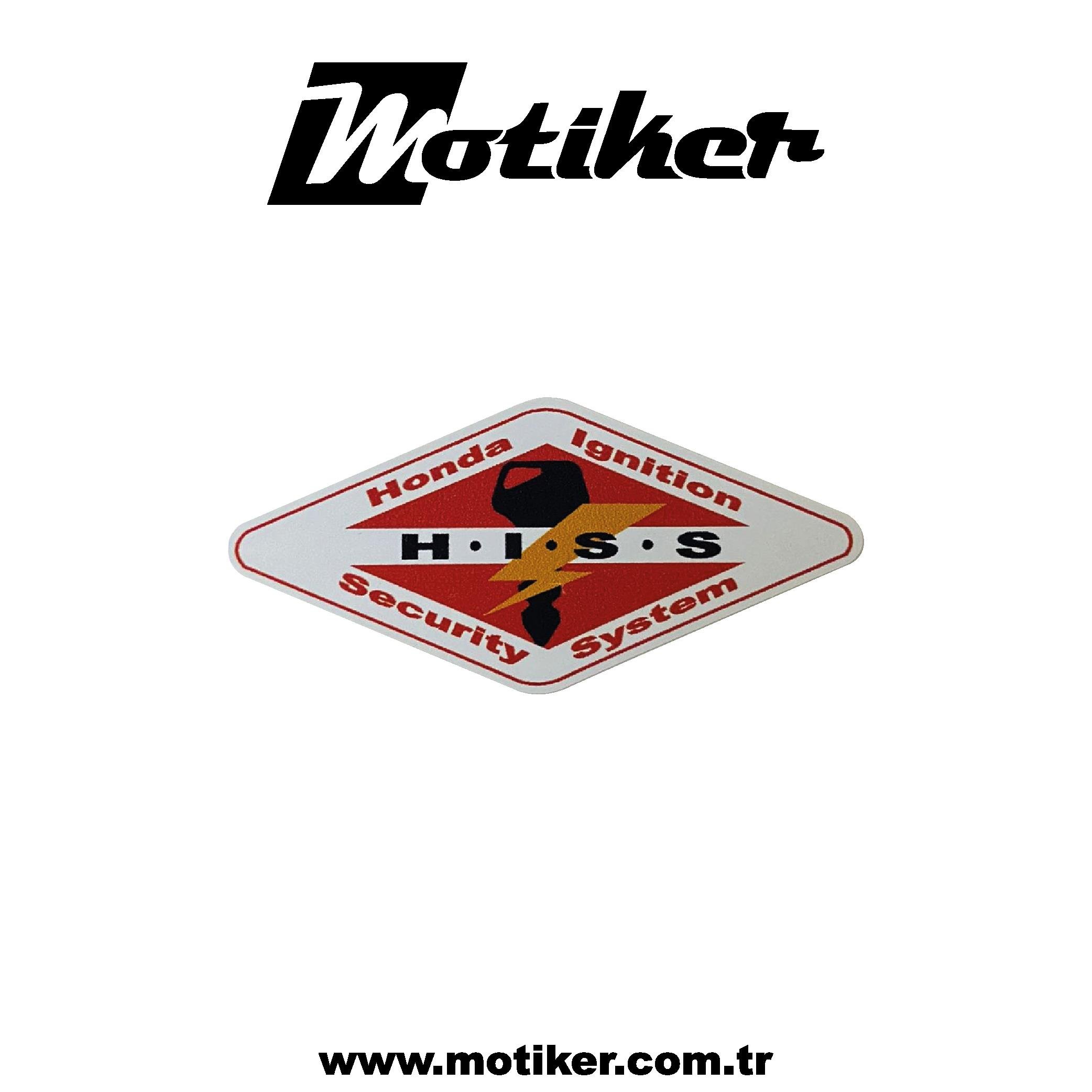 Honda Ignition Security System Orijinal Sticker Modeli