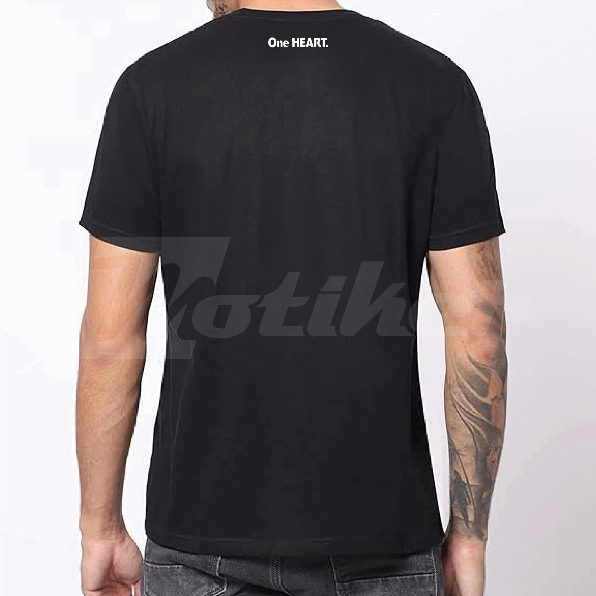 T-ShirtHonda One Heart. Tasarım Motorcu Tişörtü Kırmızı Siyah