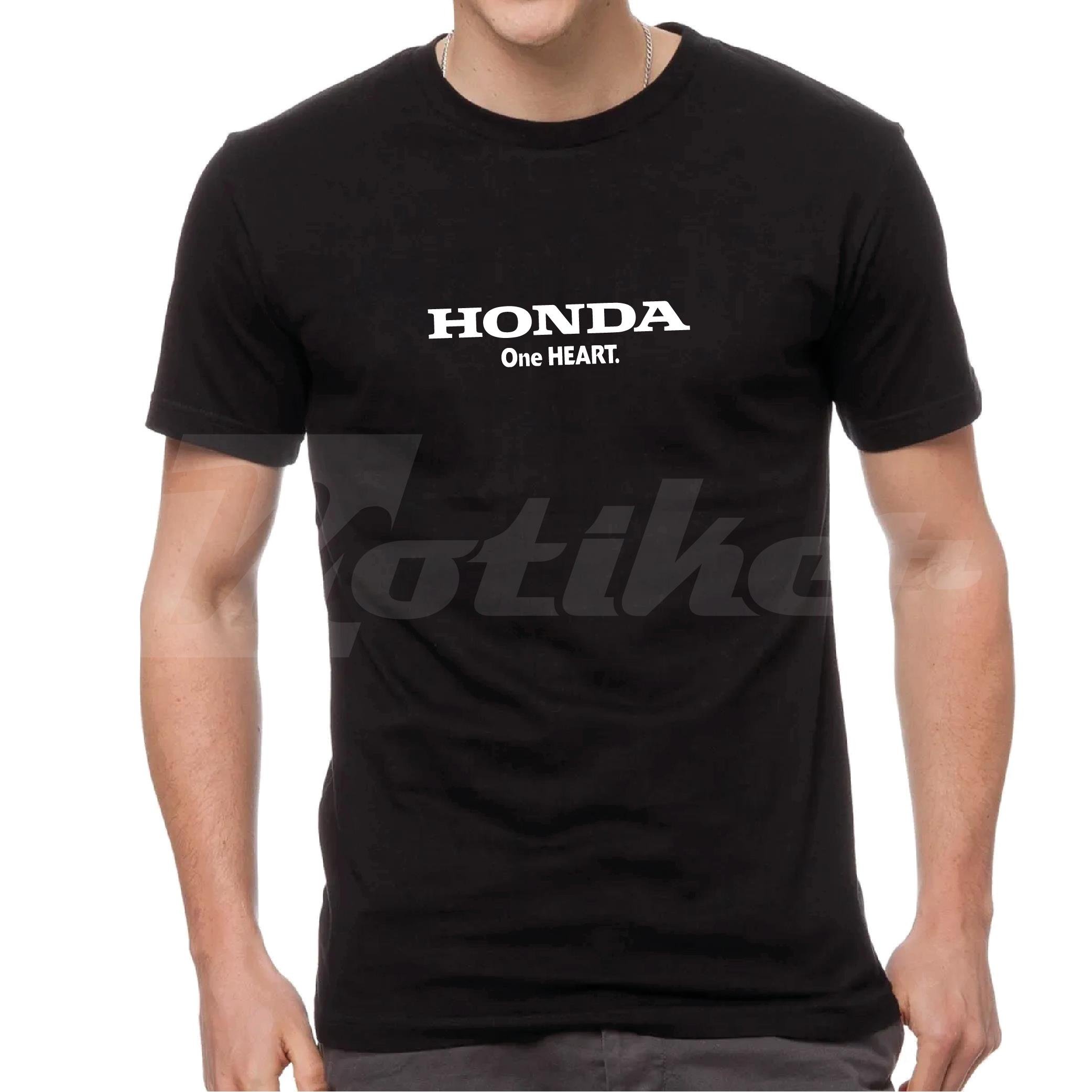 T-ShirtHonda One Heart. Tasarım Motorcu Tişörtü Beyaz 