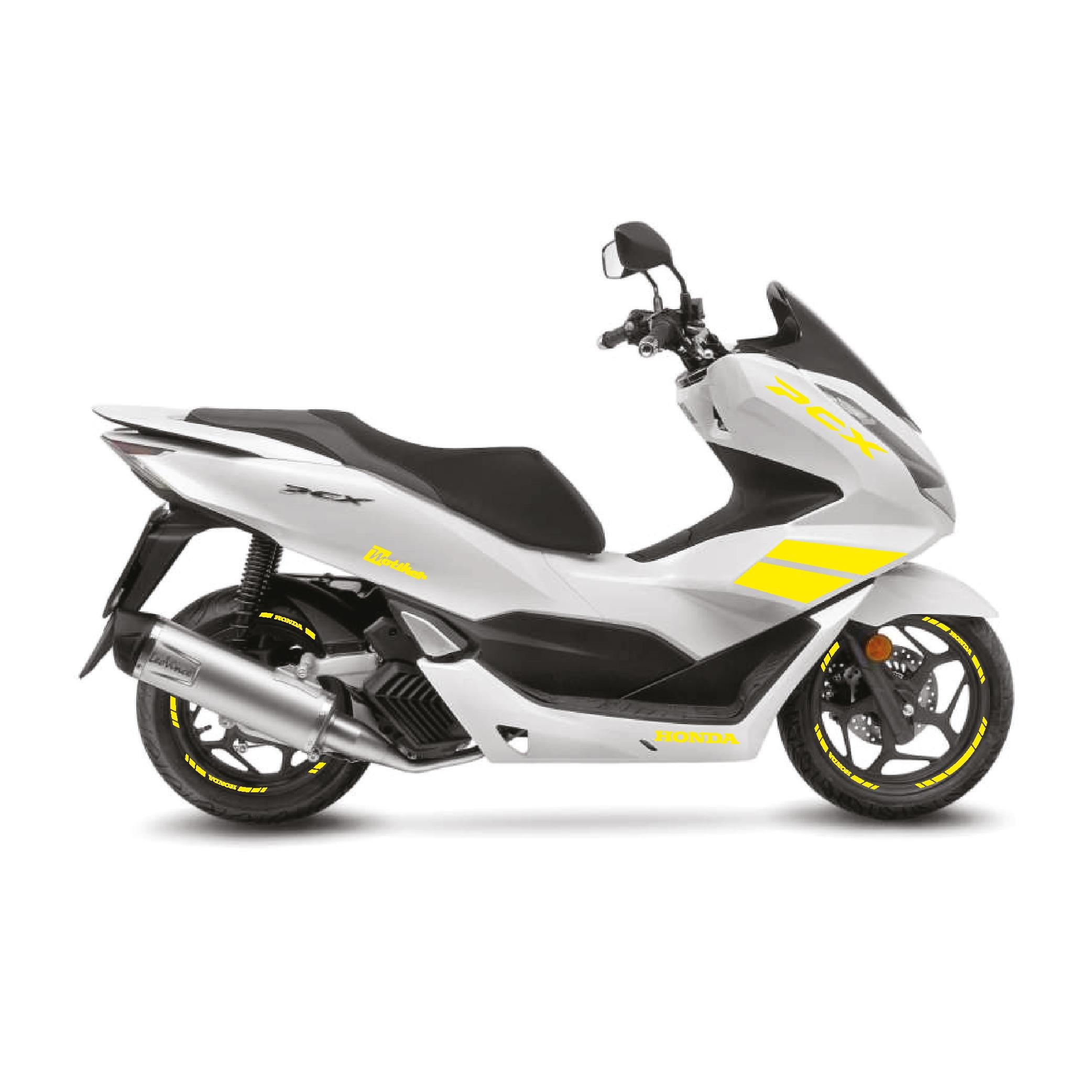 PCXHonda PCX 2021-2024 Açık Sarı Parçalı Takım Stikcer Etiket Modeli