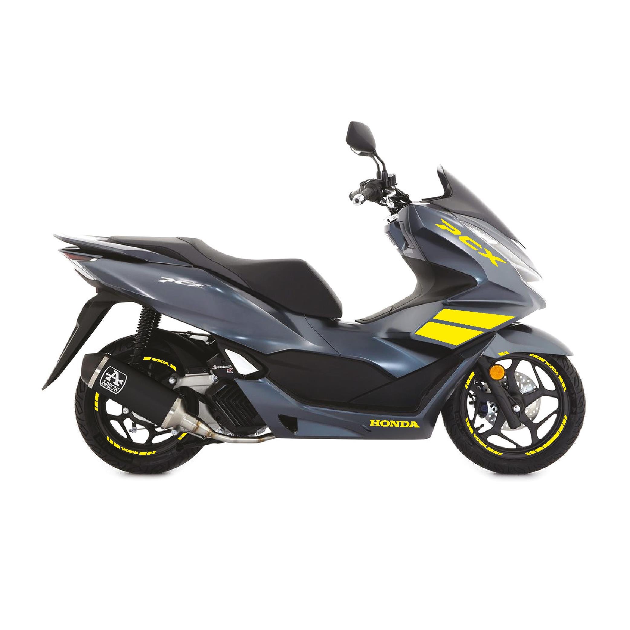 PCXHonda PCX 2021-2024 Açık Sarı Parçalı Takım Stikcer Etiket Modeli