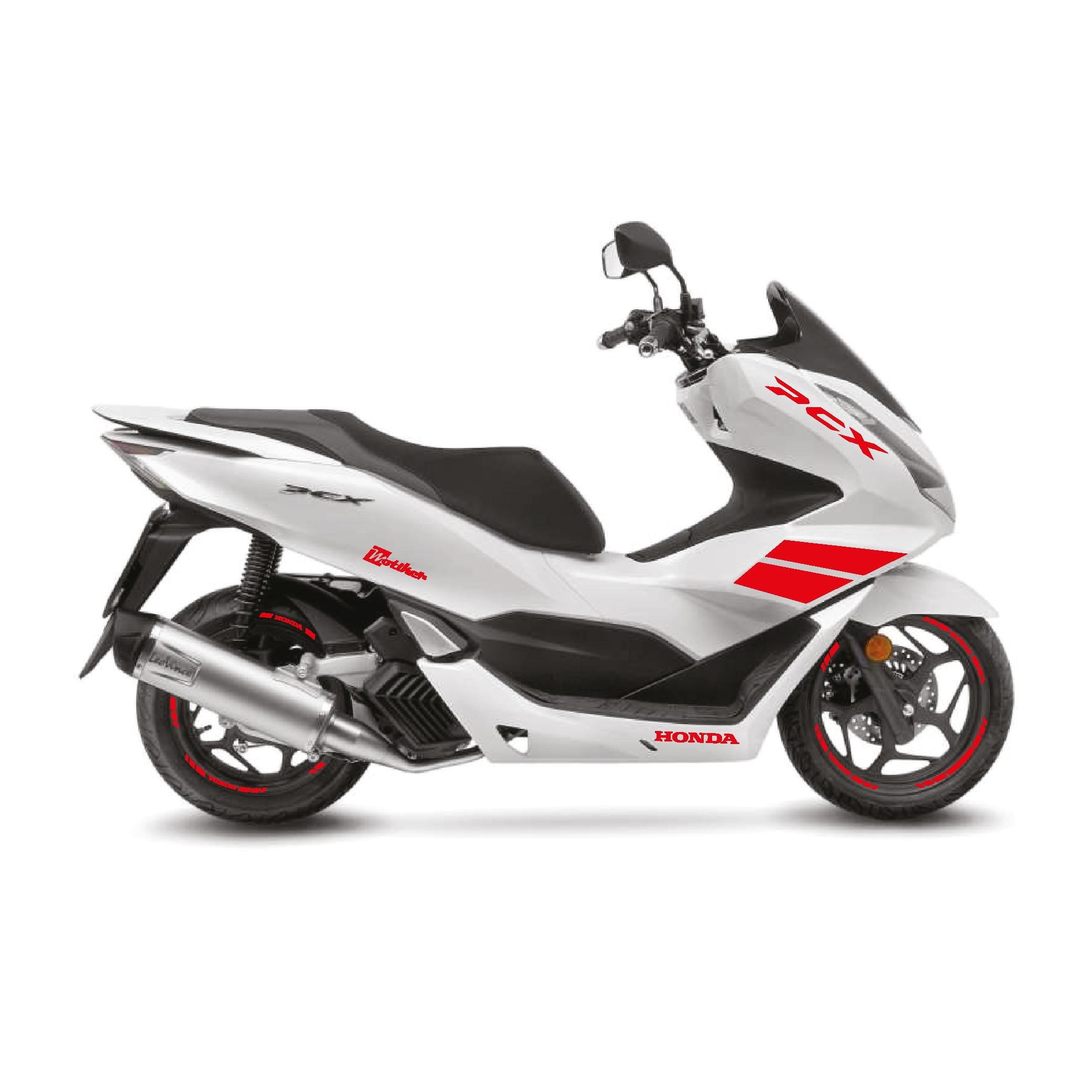 PCXHonda PCX 2021-2024 Kırmızı Parçalı Takım Stikcer Etiket Modeli