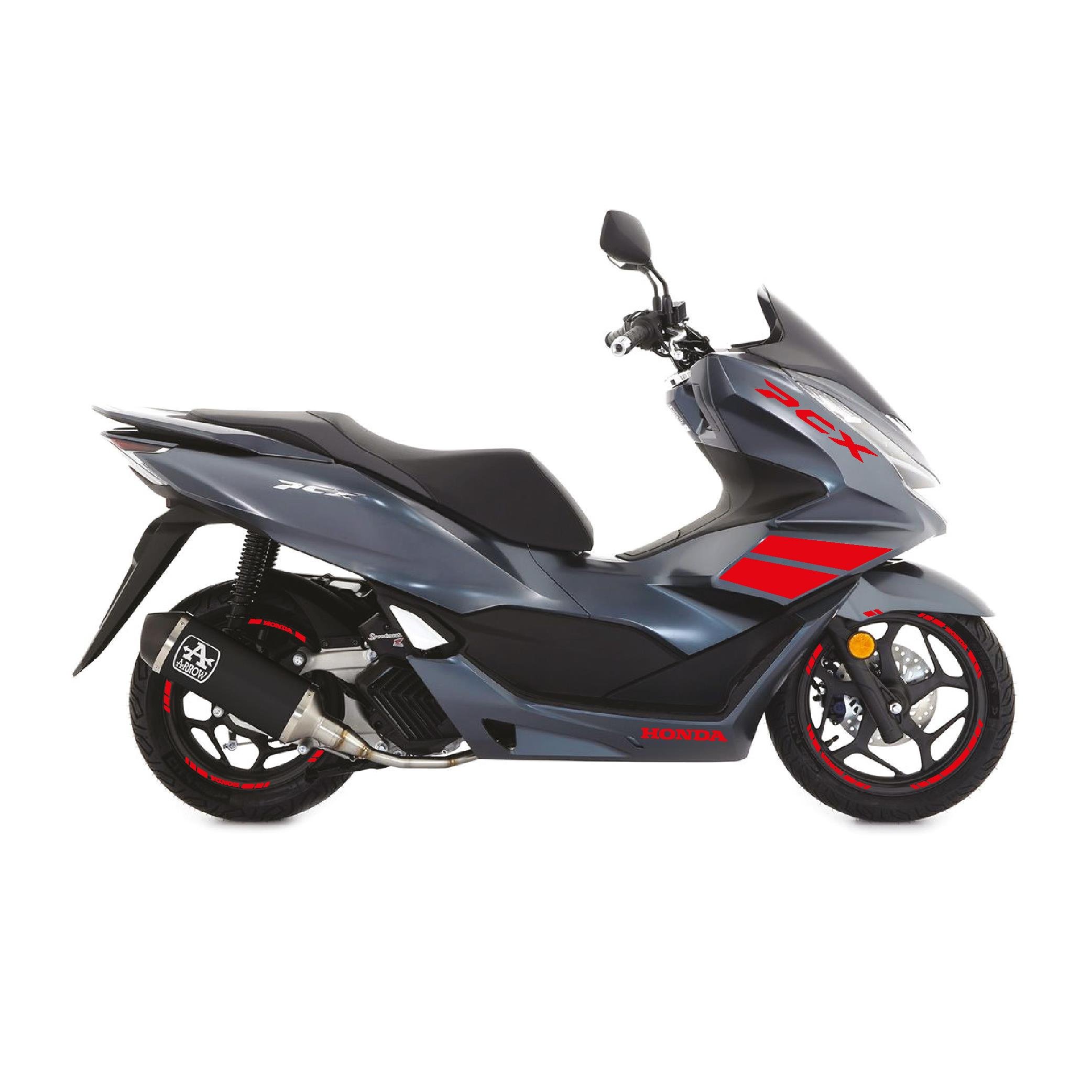 PCXHonda PCX 2021-2024 Kırmızı Parçalı Takım Stikcer Etiket Modeli