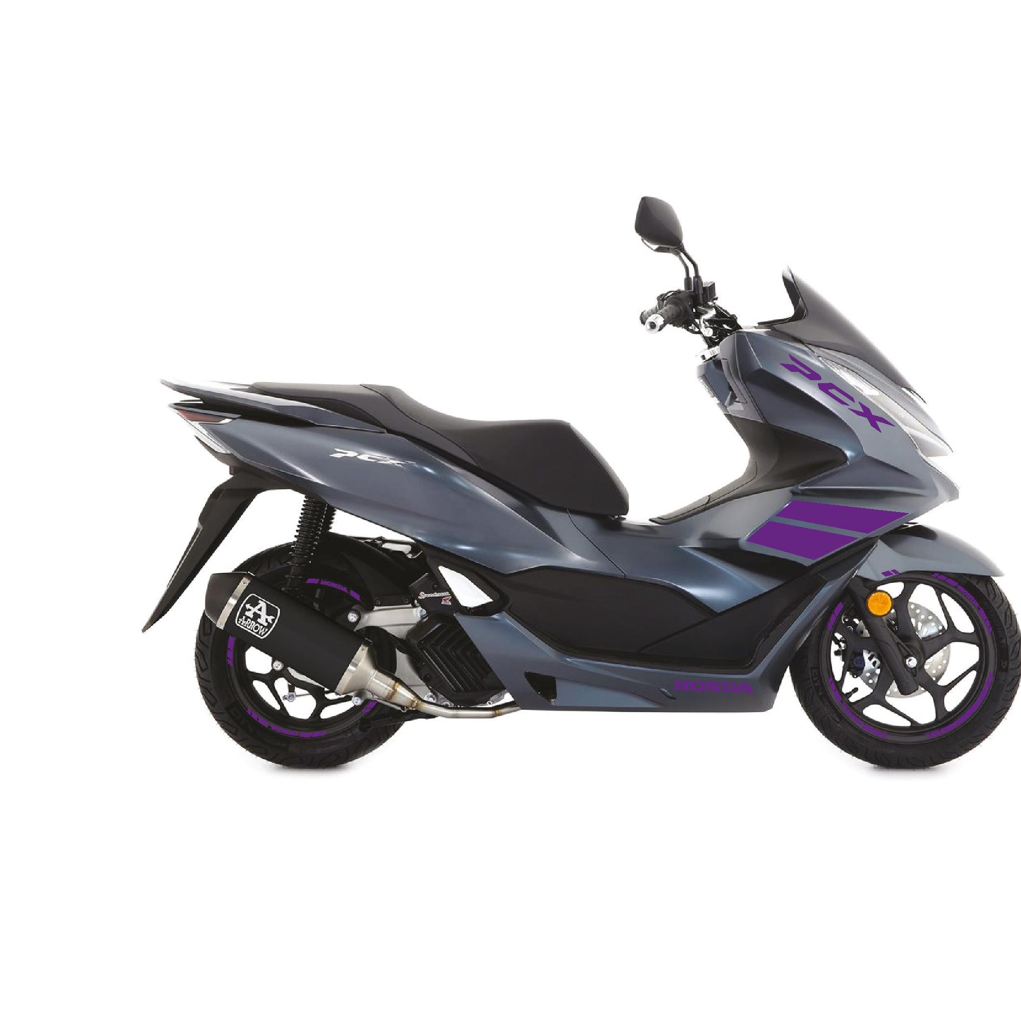 PCXHonda PCX 2021-2024 Mor Parçalı Takım Stikcer Etiket Modeli