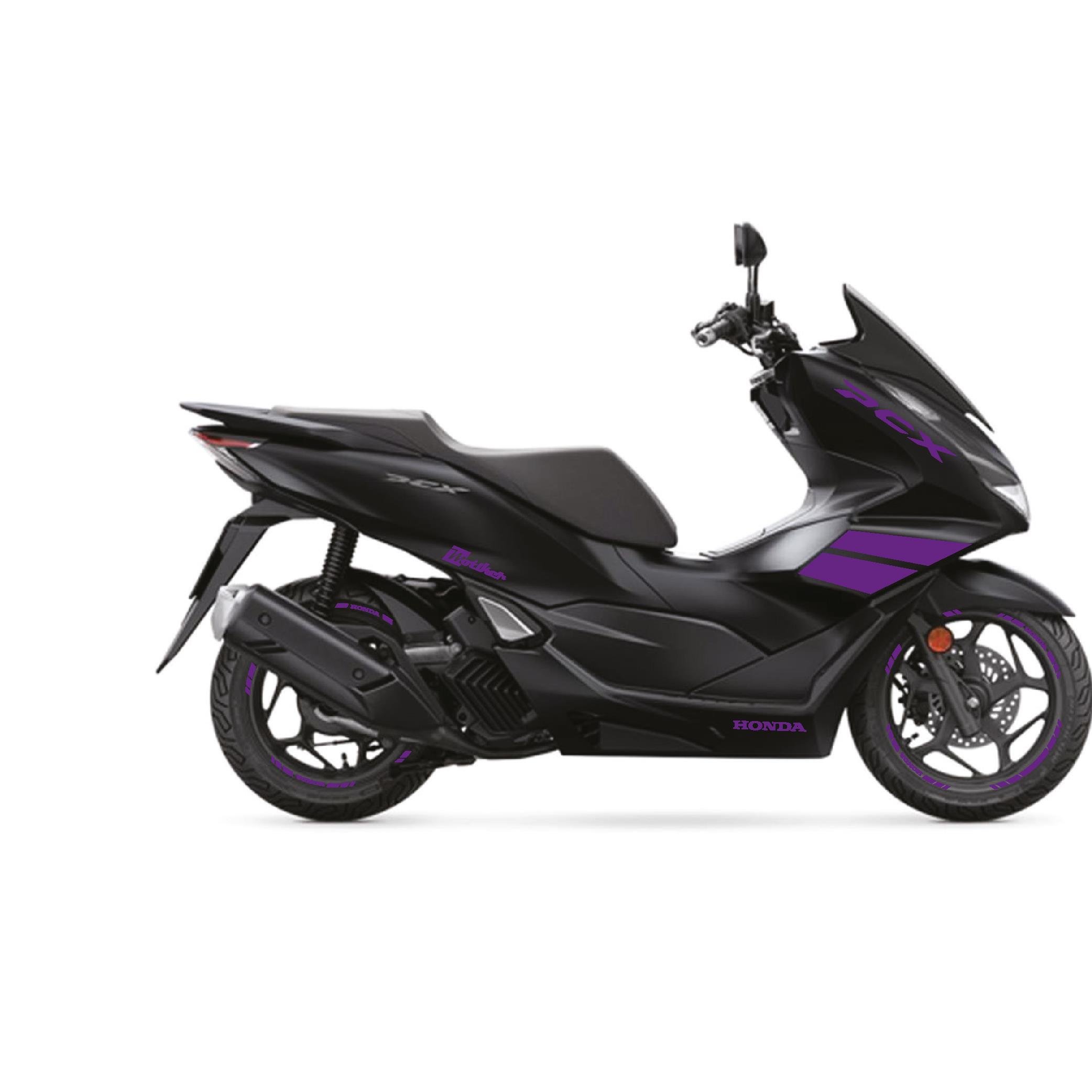 PCXHonda PCX 2021-2024 Mor Parçalı Takım Stikcer Etiket Modeli