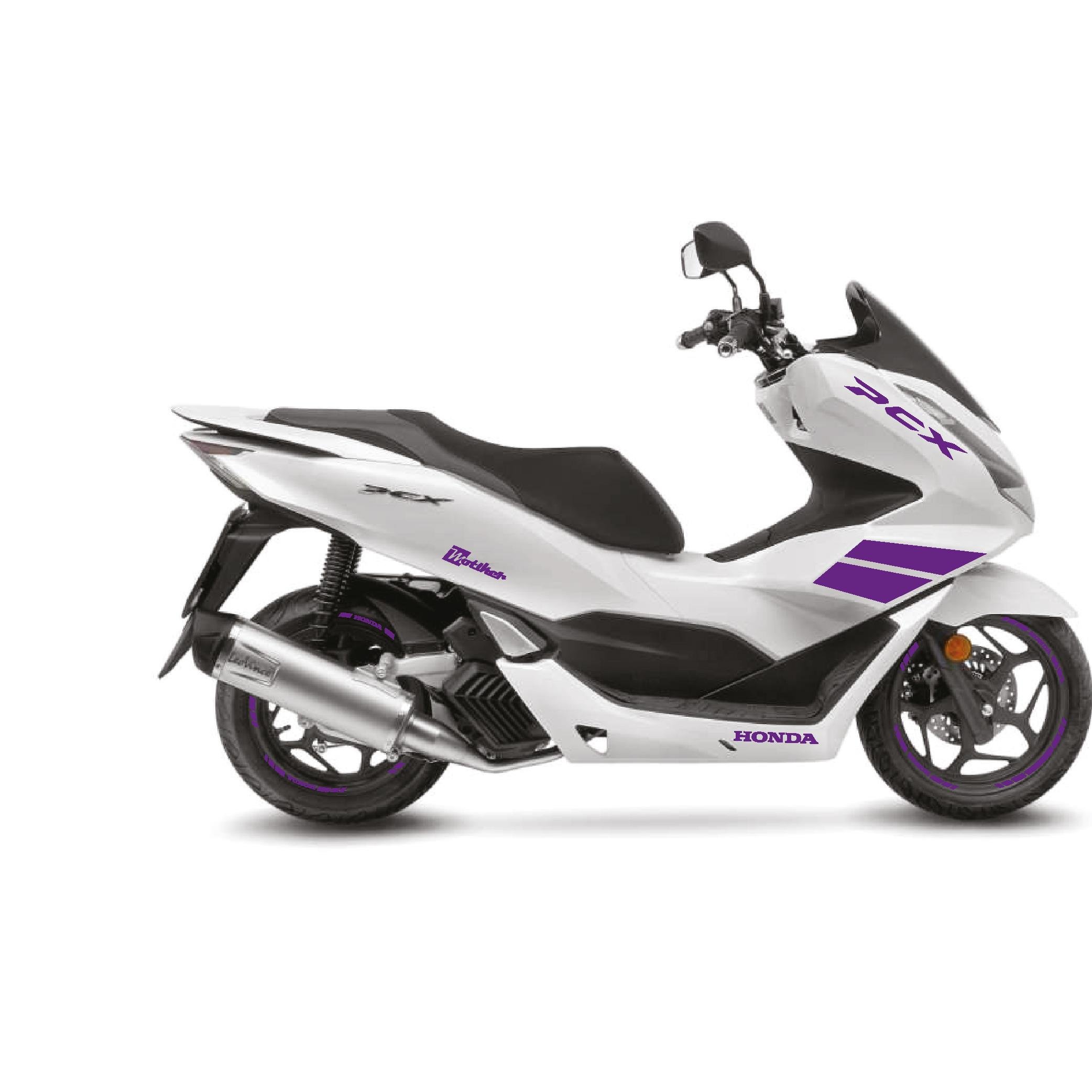 PCXHonda PCX 2021-2024 Mor Parçalı Takım Stikcer Etiket Modeli