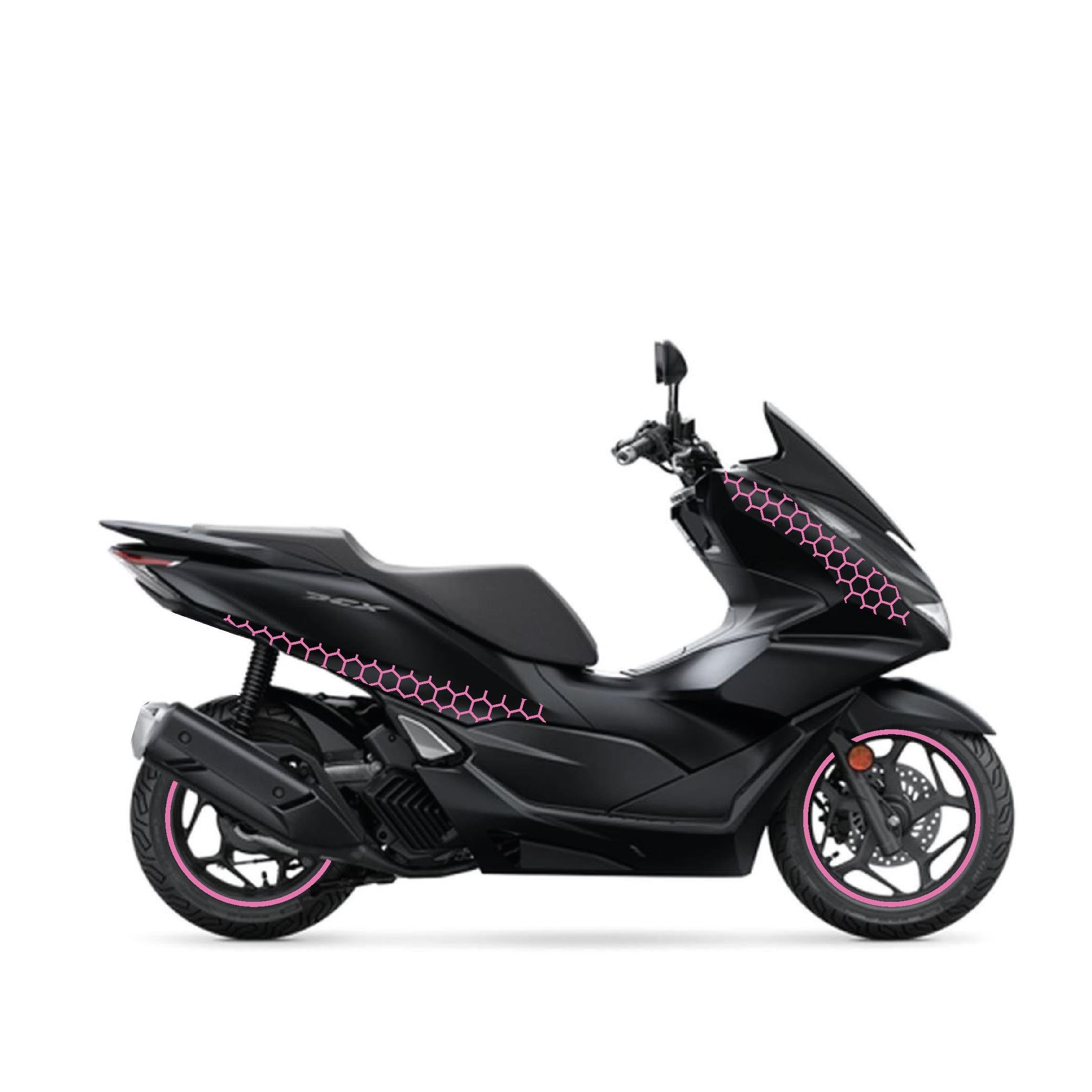 PCXHonda PCX 2021 - 2024 Uyumlu Evrensel Bal Peteği Sticker Kaplama Etiket Modeli Pembe Renk