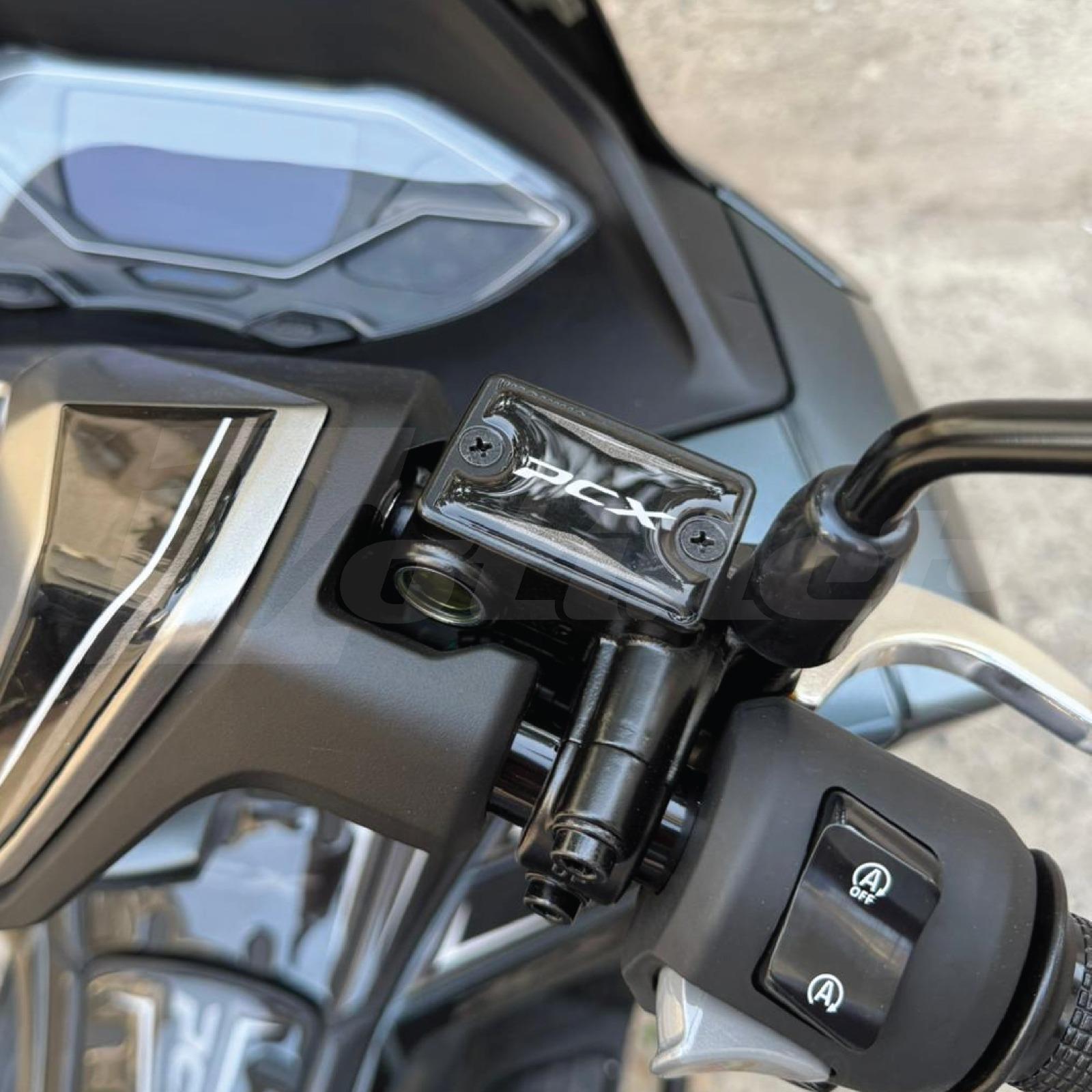 PCXHonda PCX 2025 Uyumlu Tank Pad Siyah Gri Beyaz Desenli Renk