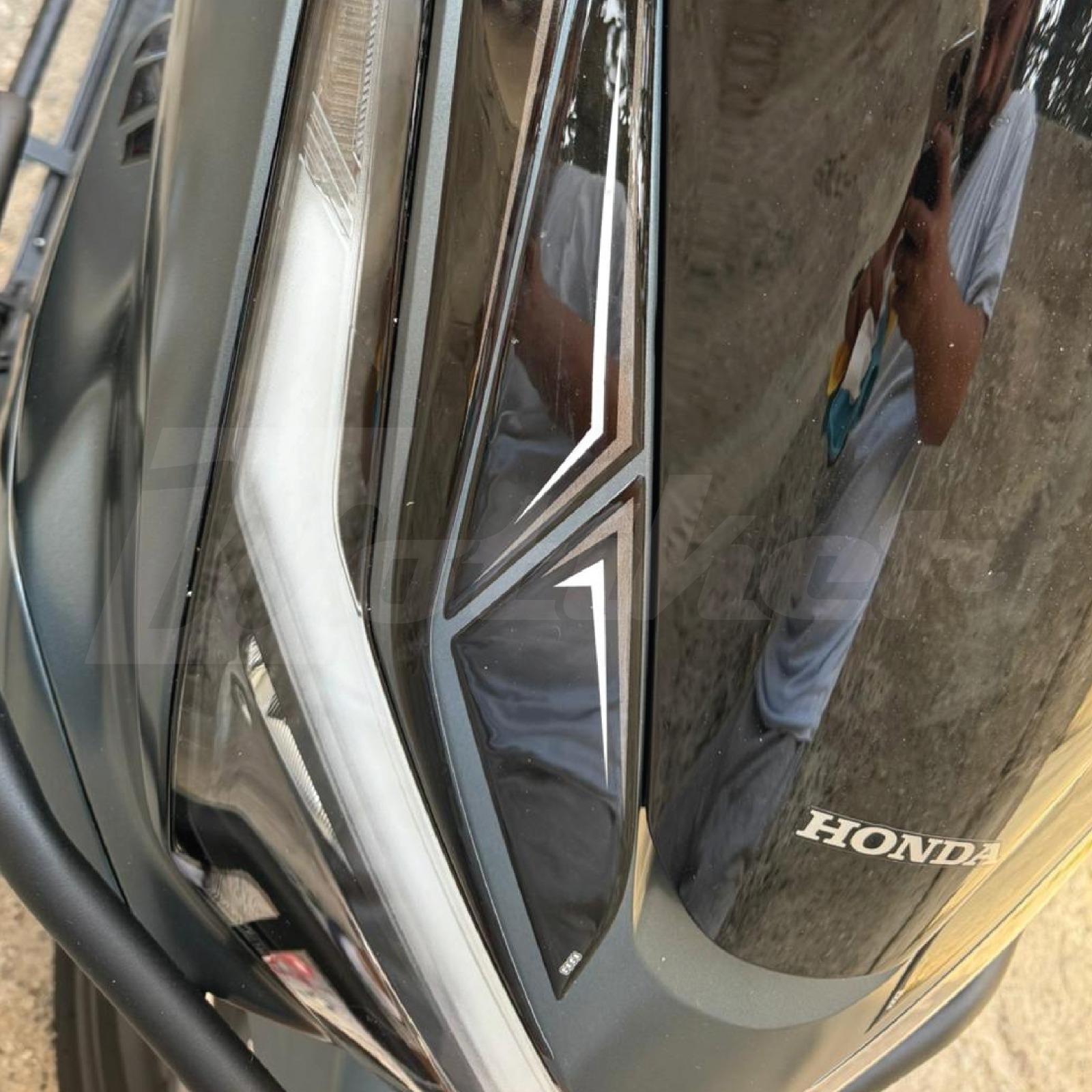 PCXHonda PCX 2025 Uyumlu Tank Pad Siyah Gri Beyaz Desenli Renk