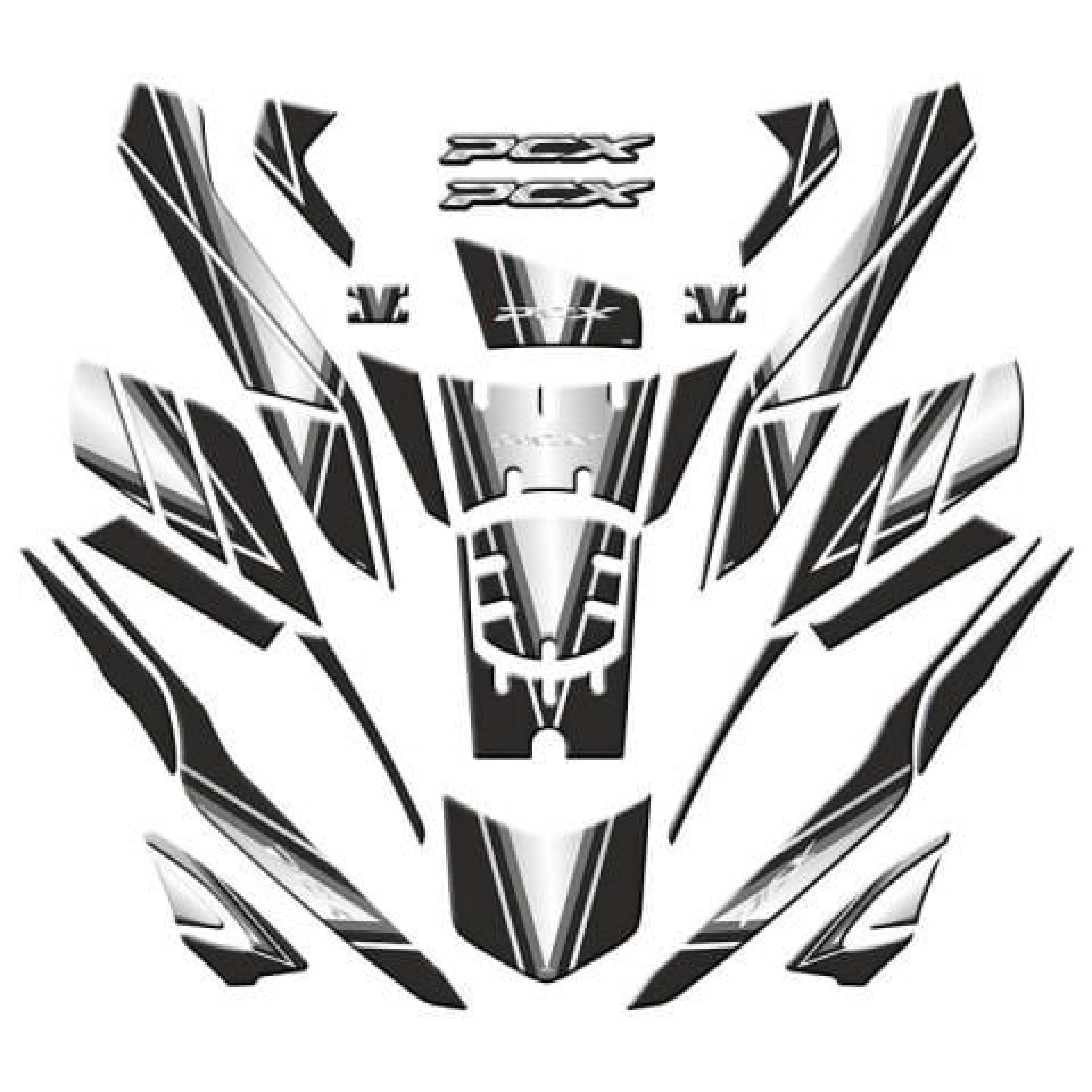 PCXHonda Pcx 2025 Uyumlu Tankpad Full Set 36 Parça Gri Beyaz Renk 