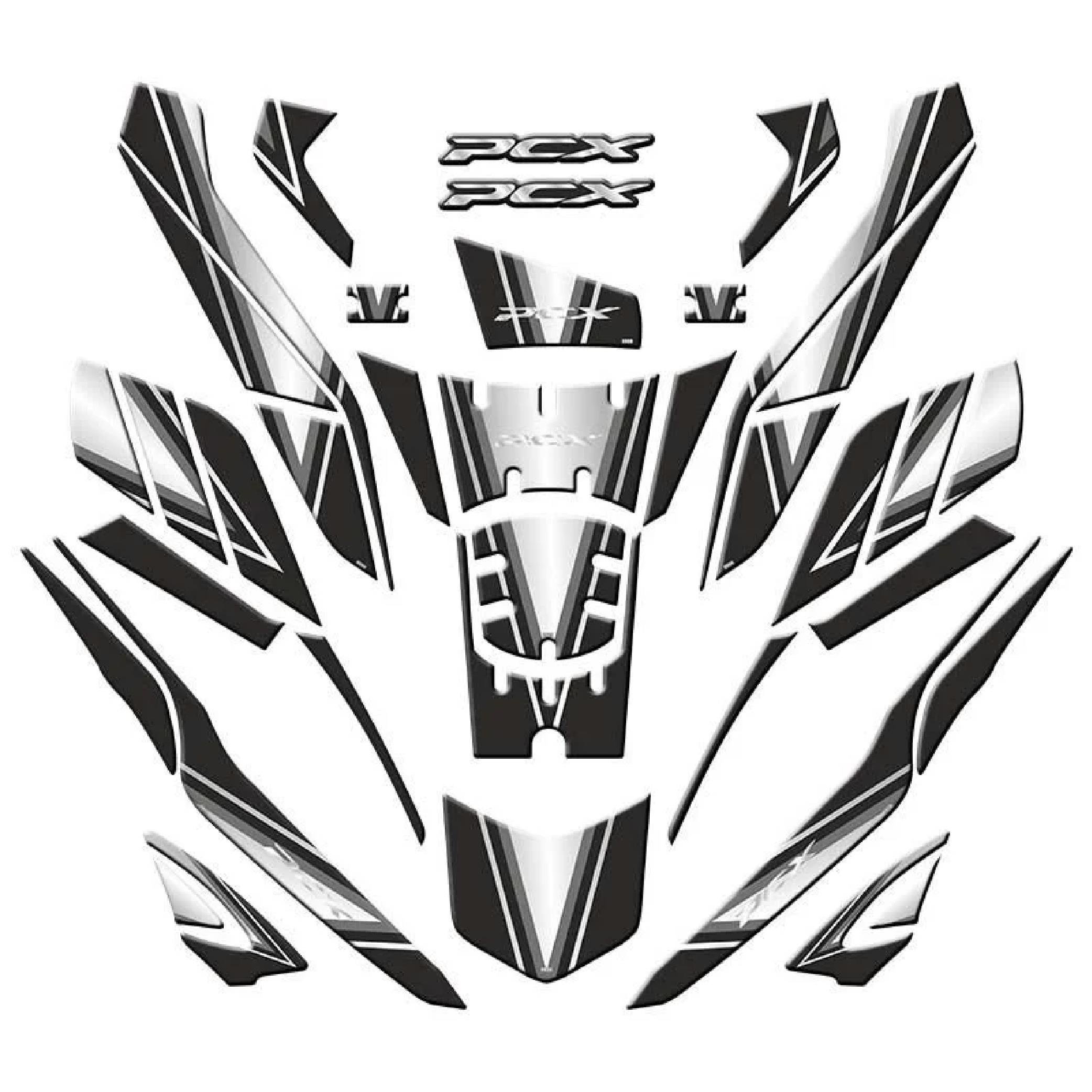 PCXHONDA PCX 2025 UYUMLU TANKPAD GRİ BEYAZ FULL TAKIM SET