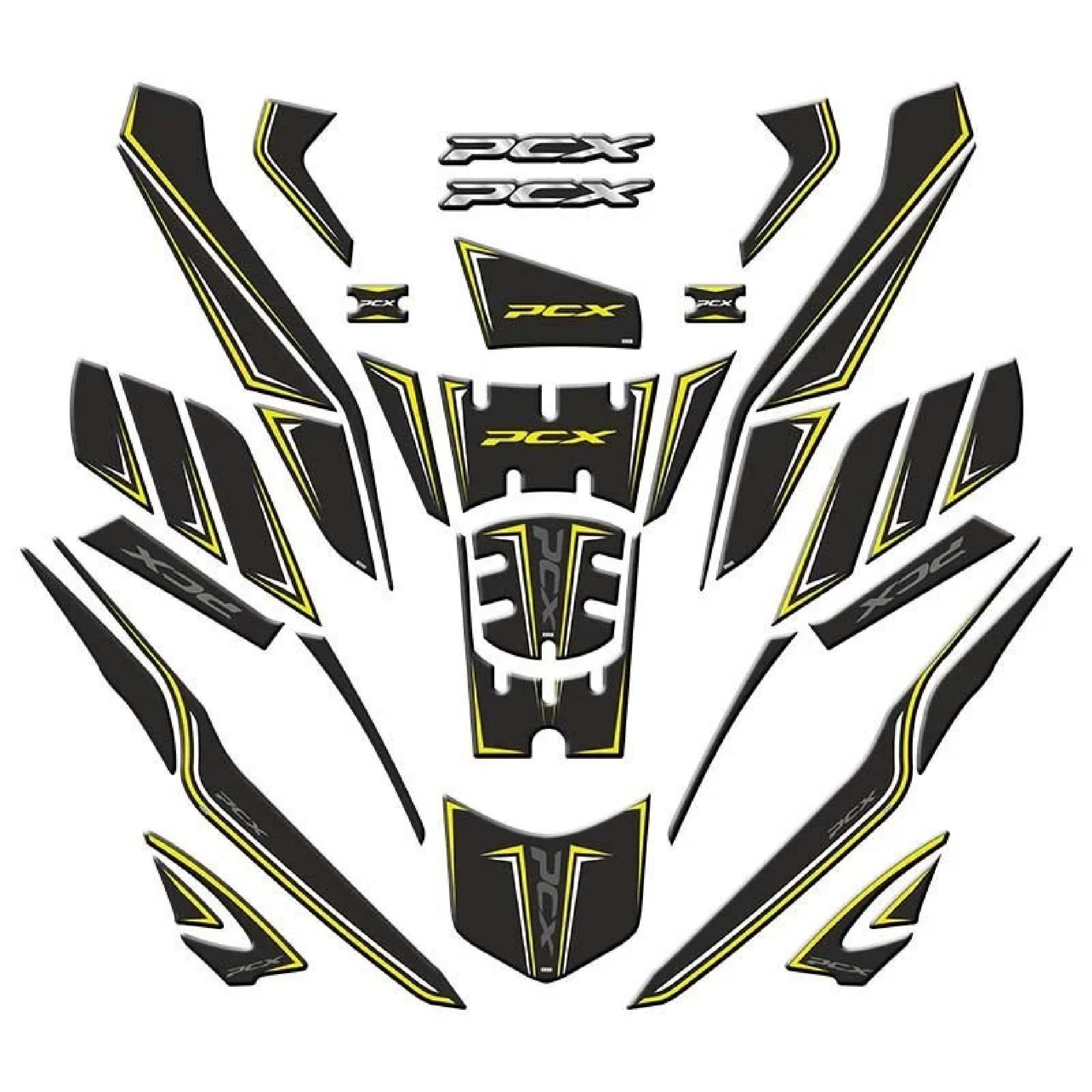 PCXHONDA PCX 2025 UYUMLU TANKPAD SARI FULL TAKIM SET