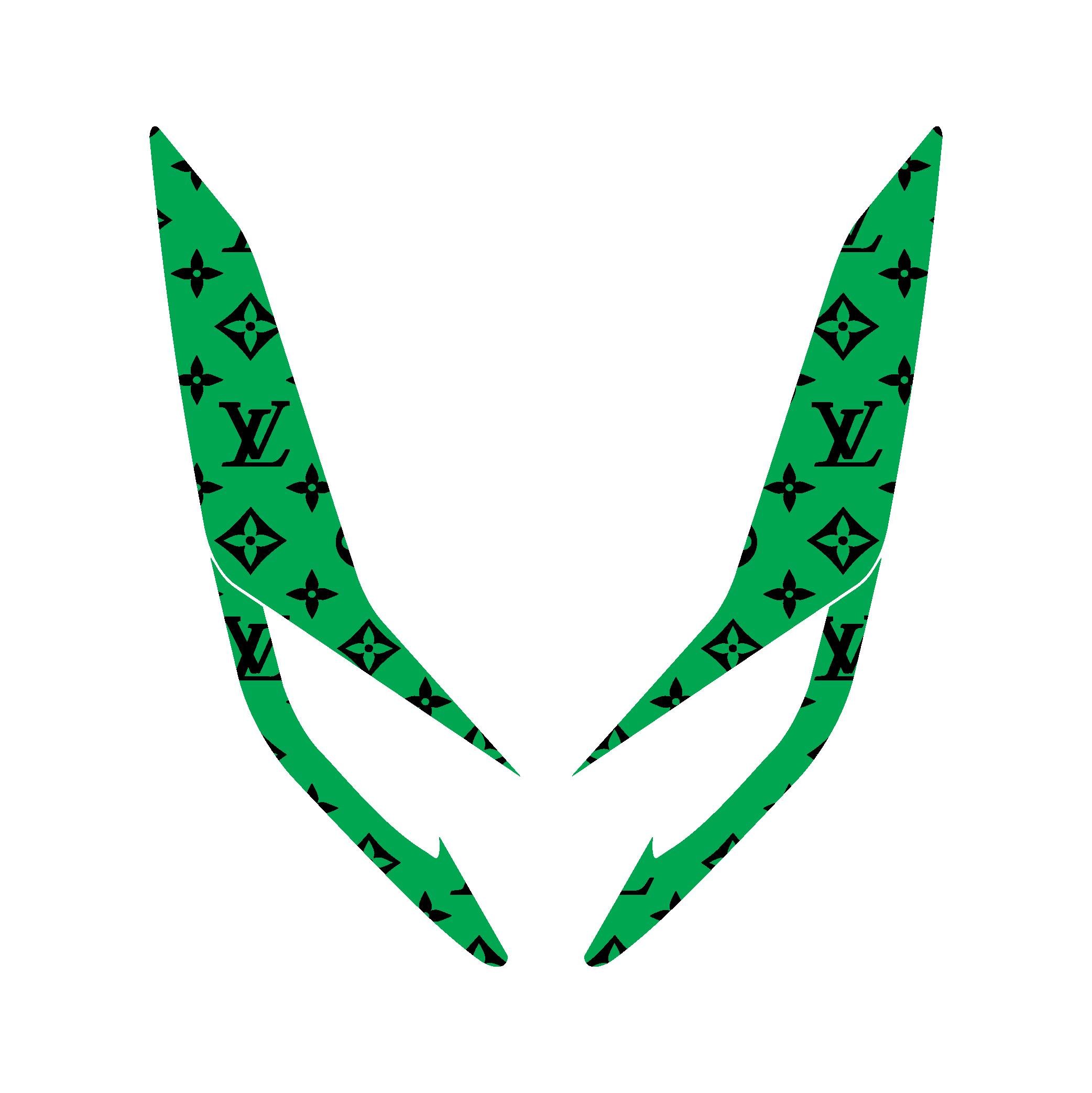 PCXHonda PCX Ön Far Kaşı LV Tasarımı Şeffaf Sticker Yeşil