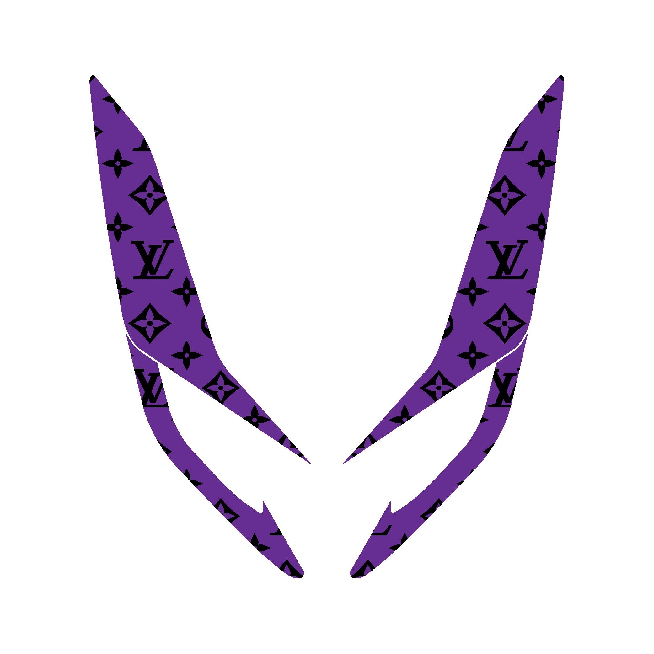 PCXHonda PCX Ön Far Kaşı LV Tasarımı Şeffaf Sticker Mor