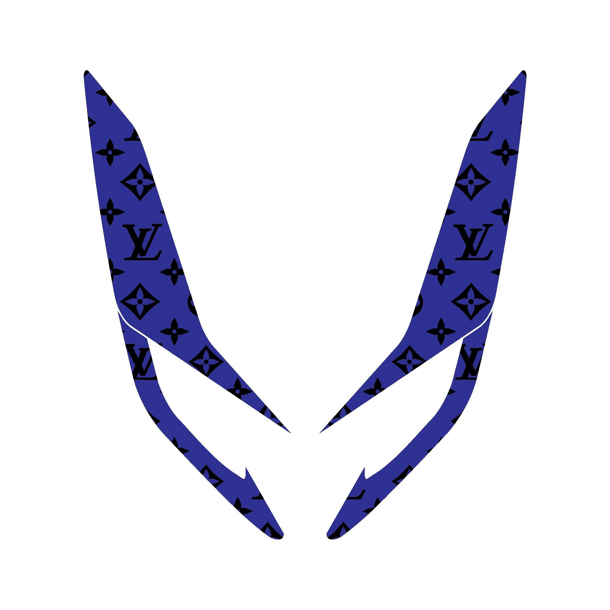 PCXHonda PCX Ön Far Kaşı LV Tasarımı Şeffaf Sticker Lacivert