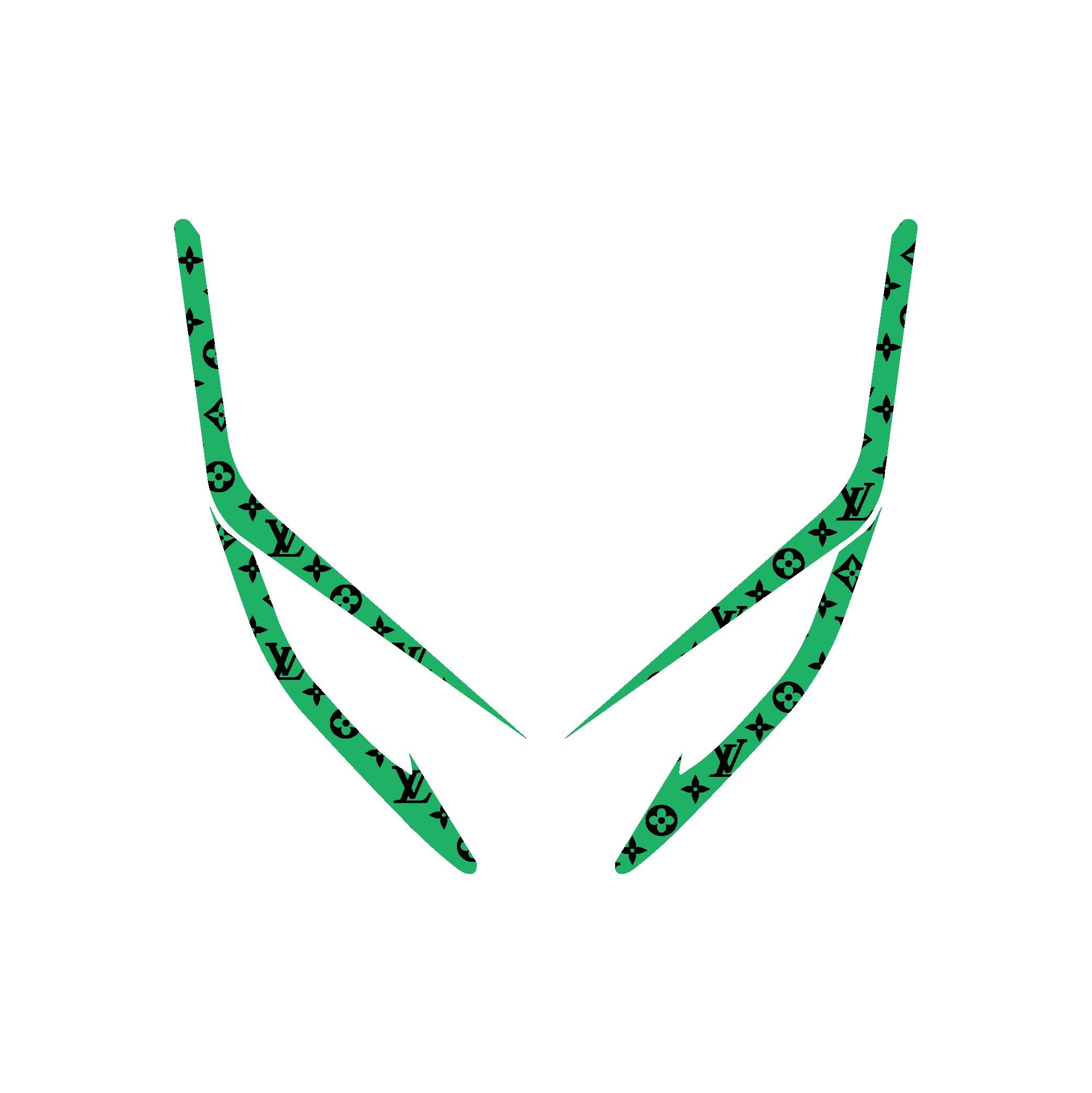 PCXHonda PCX Ön Far Kaşı LV Tasarımı Şeffaf Sticker Yeşil Model 2